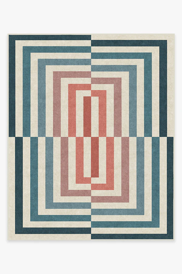 Op Art Teal Rug by Jonathan Adler - Image 8