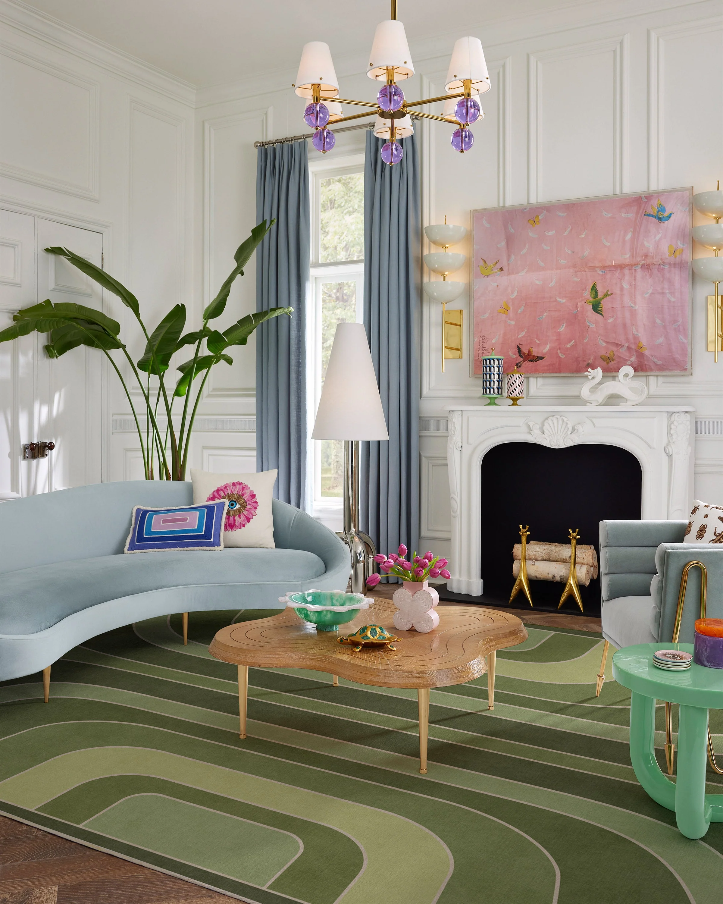 Paradox Green Flatwoven Rug by Jonathan Adler - Image 8