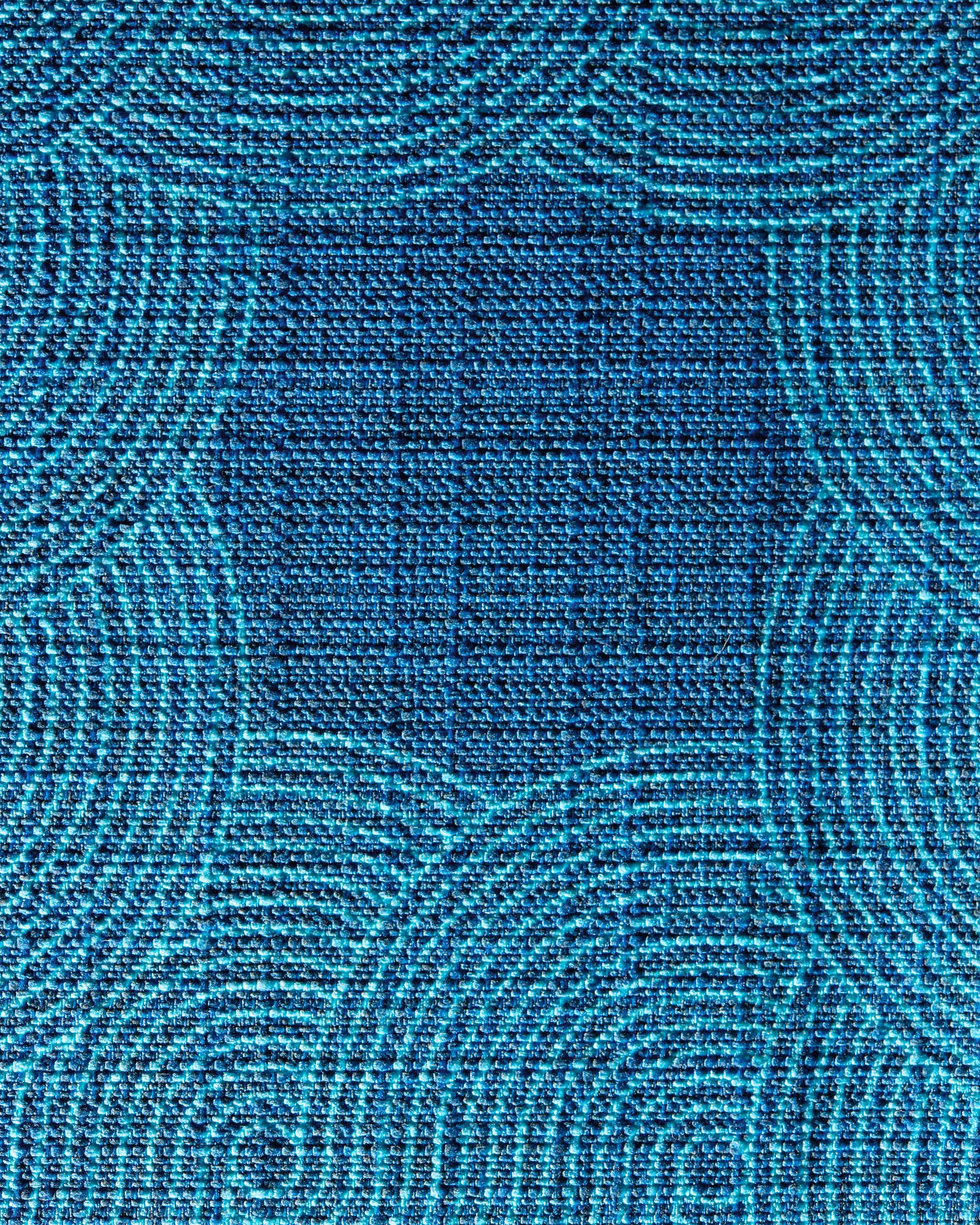 Pompidou Blue Woven Throw Pillow by Jonathan Adler - Image 6