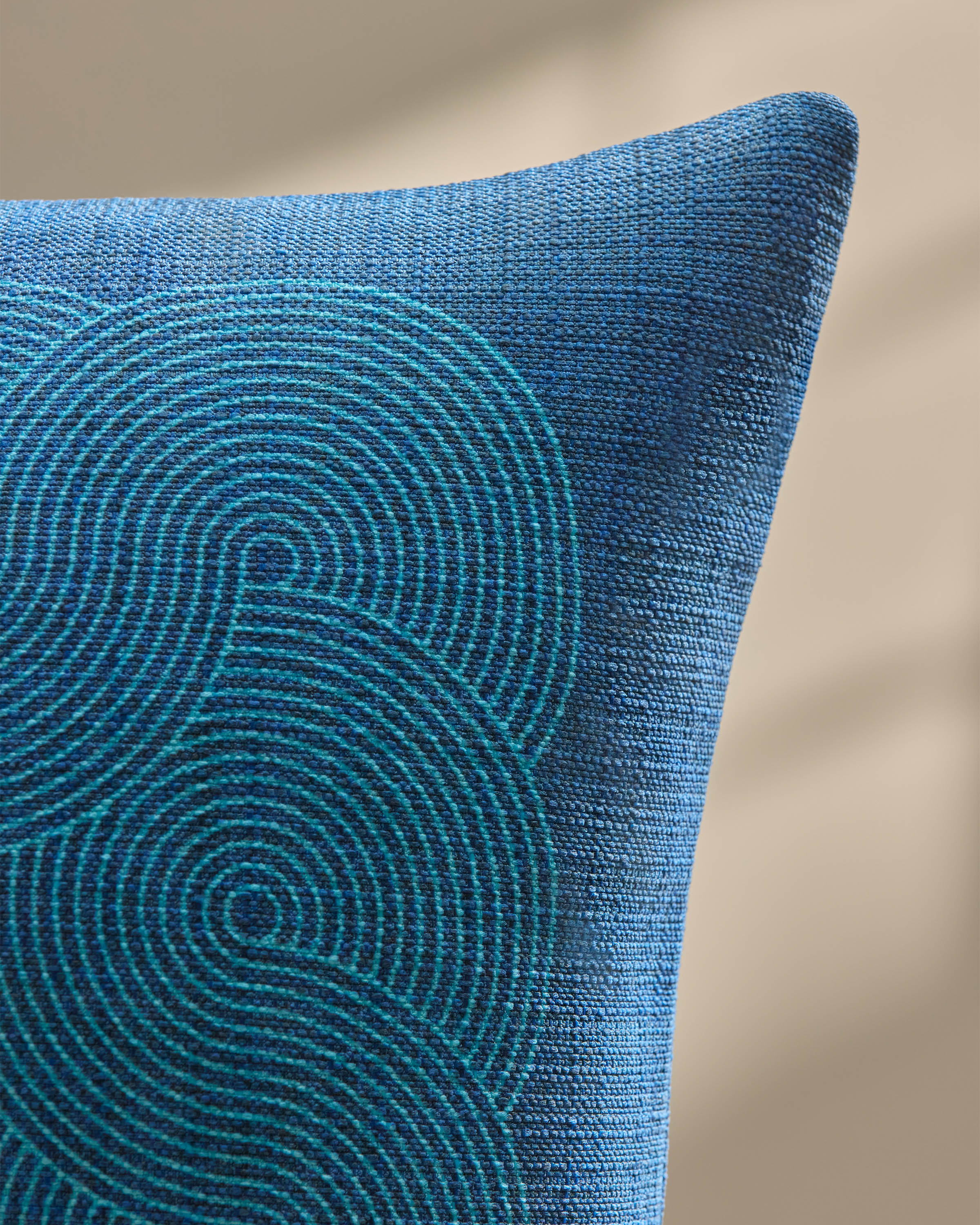 Pompidou Blue Woven Throw Pillow by Jonathan Adler - Image 8