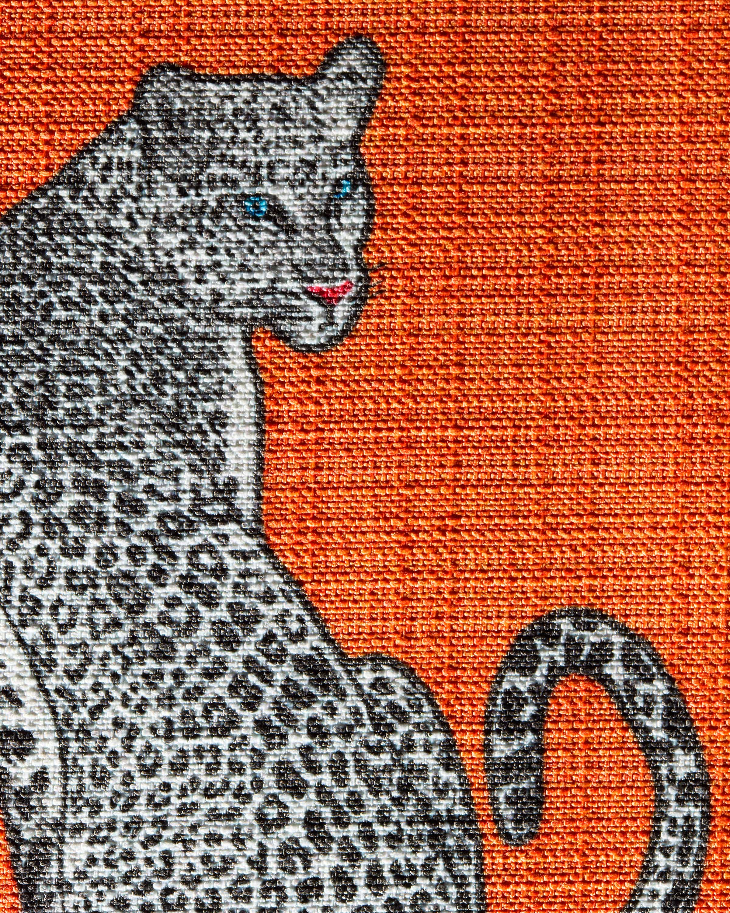 Snow Leopard Multicolor Woven Throw Pillow by Jonathan Adler - Image 6