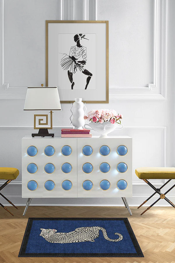 Snow Leopard Sapphire Rug by Jonathan Adler - Image 17