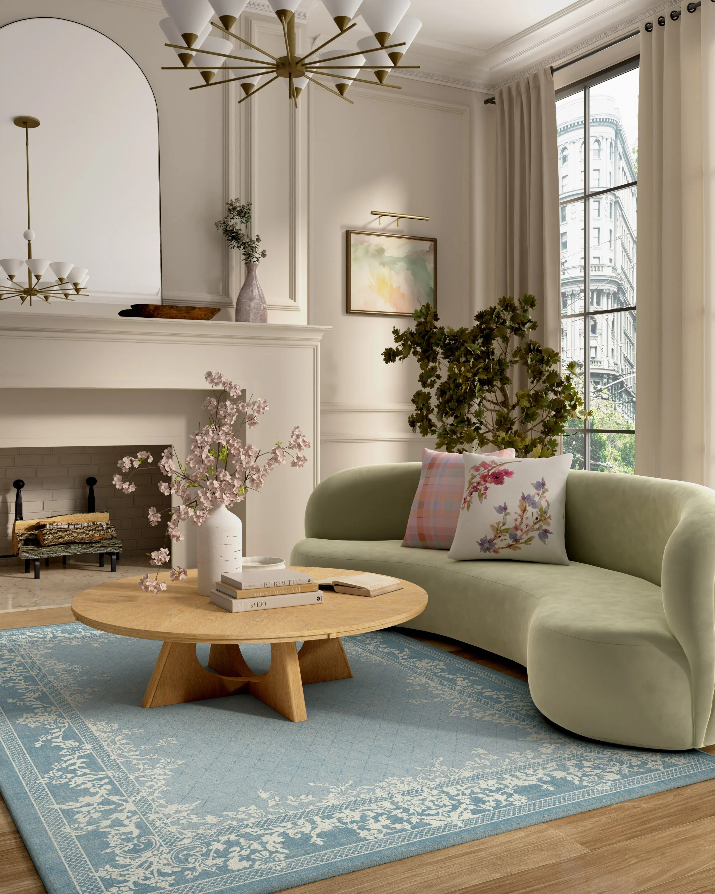 Juliet Slate Blue Flatwoven Rug - Image 3