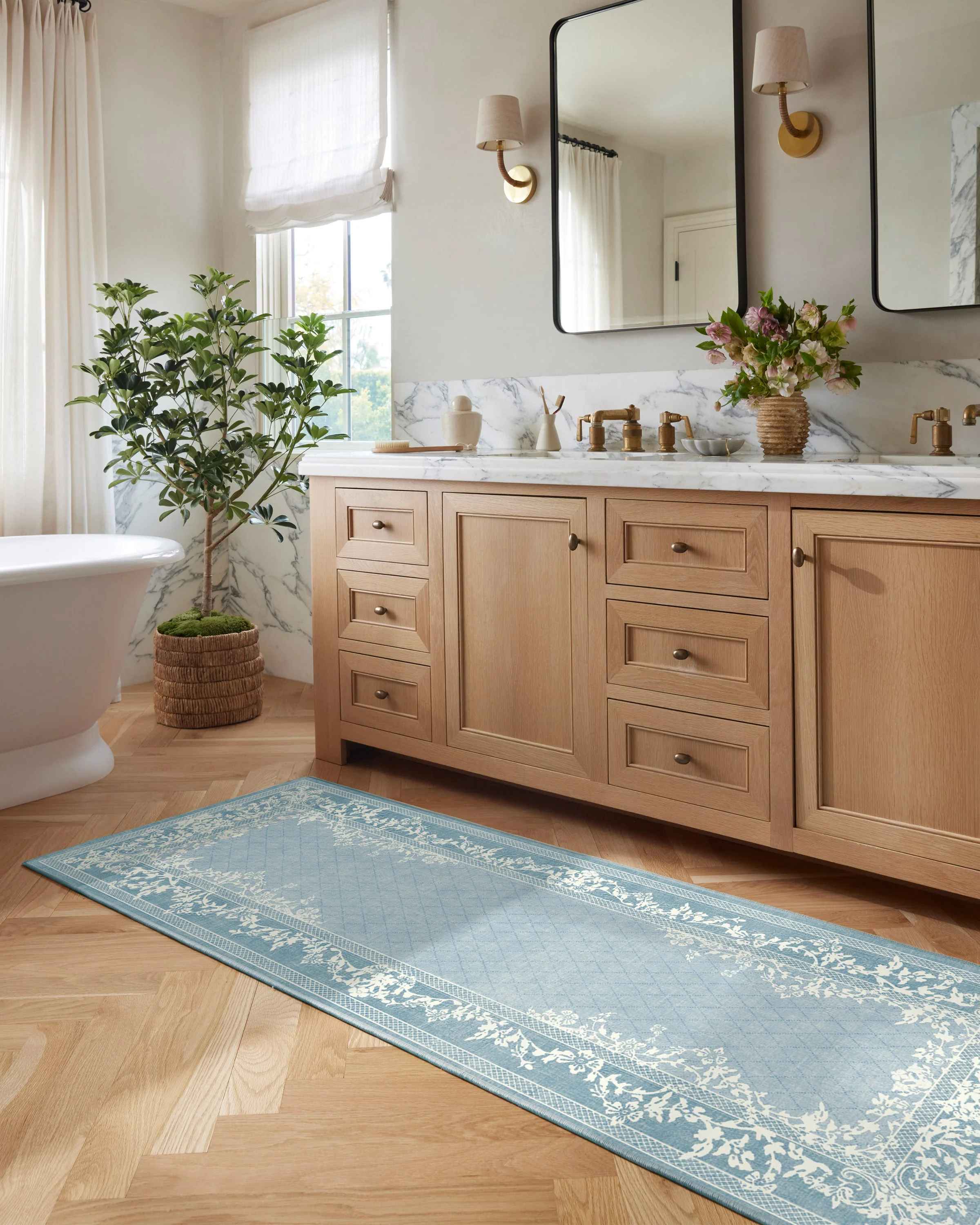 Juliet Slate Blue Flatwoven Rug - Image 4