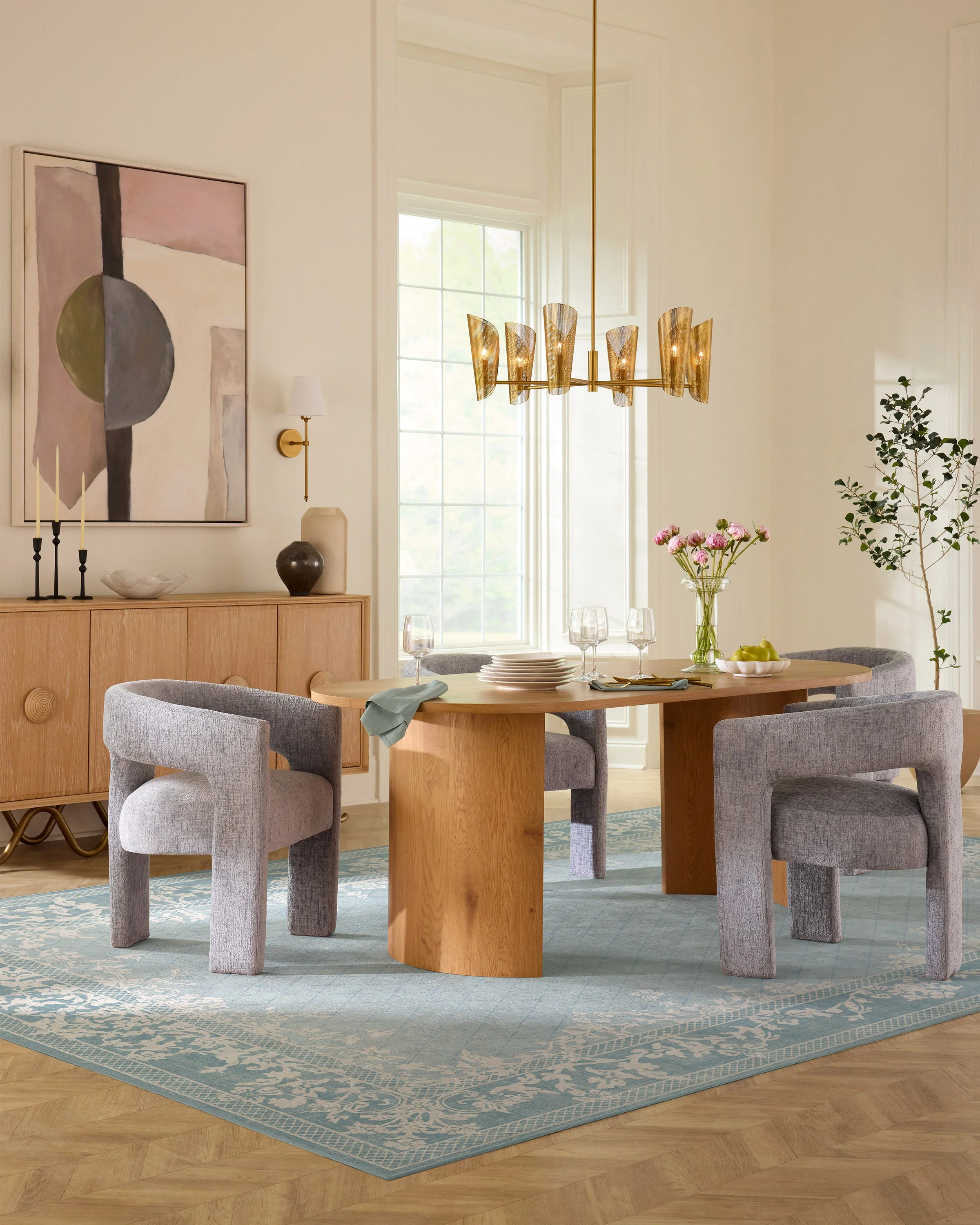 Juliet Slate Blue Flatwoven Rug - Image 8