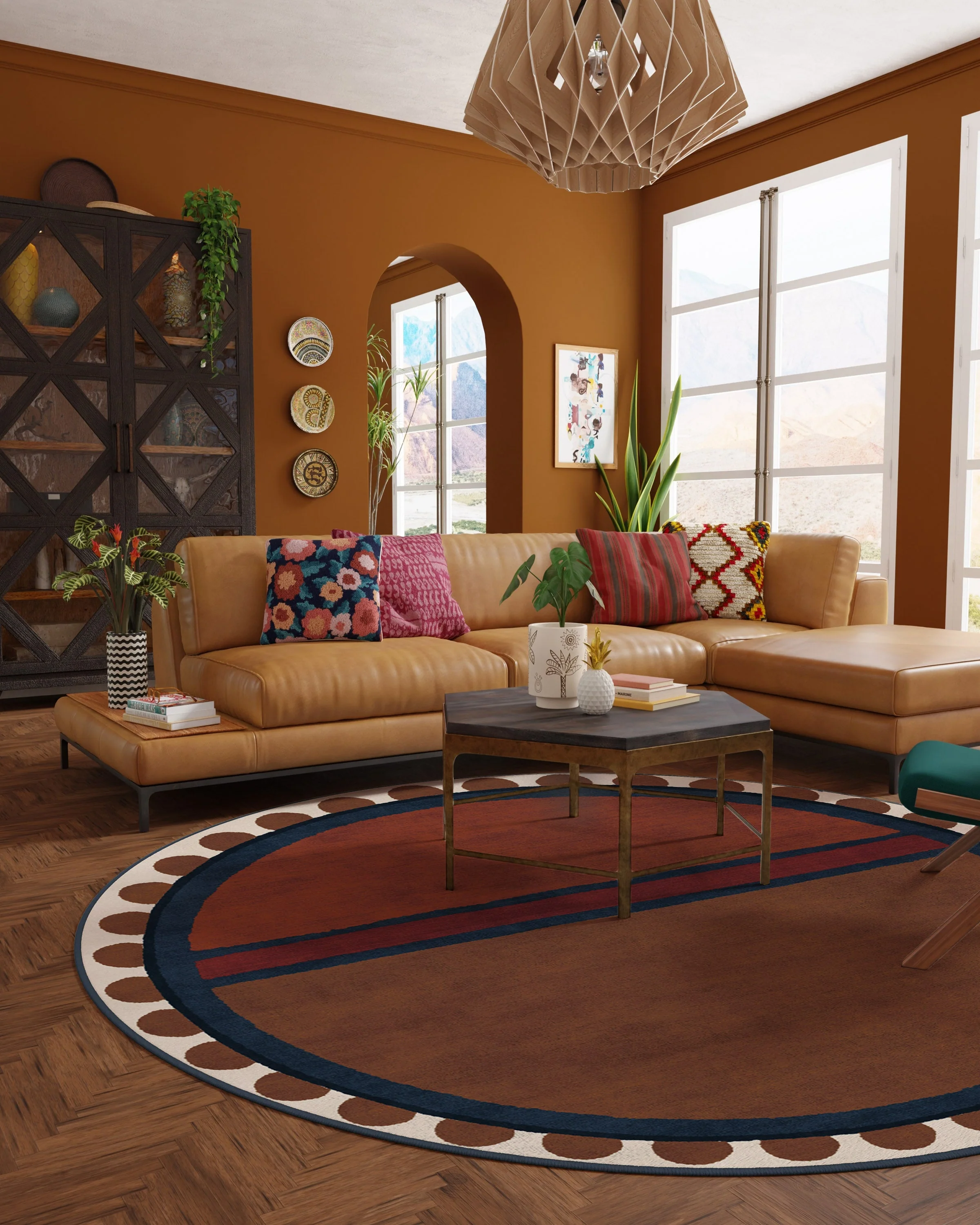 Nina Indigo & Rust Flatwoven Rug by Justina Blakeney - Image 7