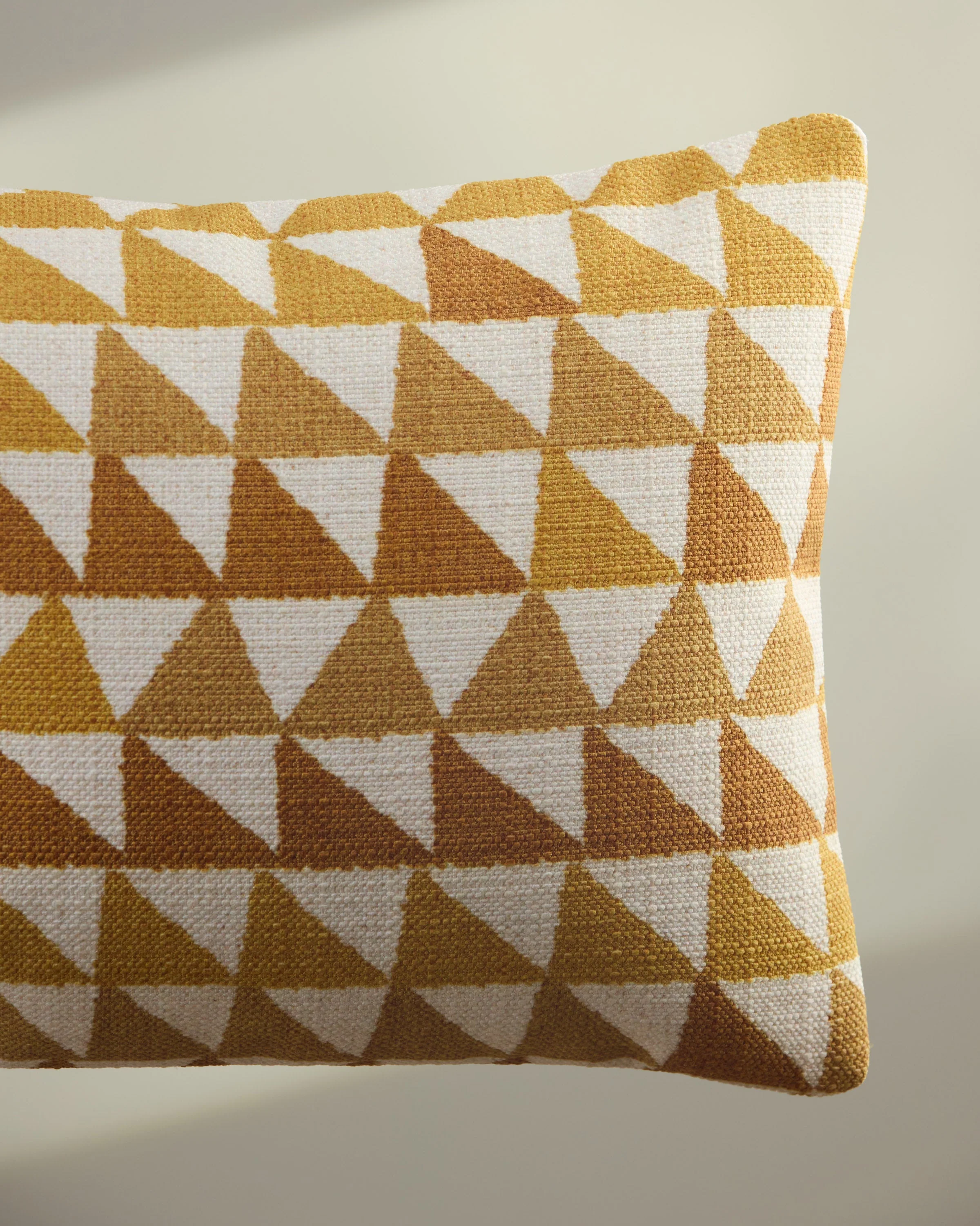 Miya Ochre Woven Throw Pillow by Justina Blakeney - Image 5