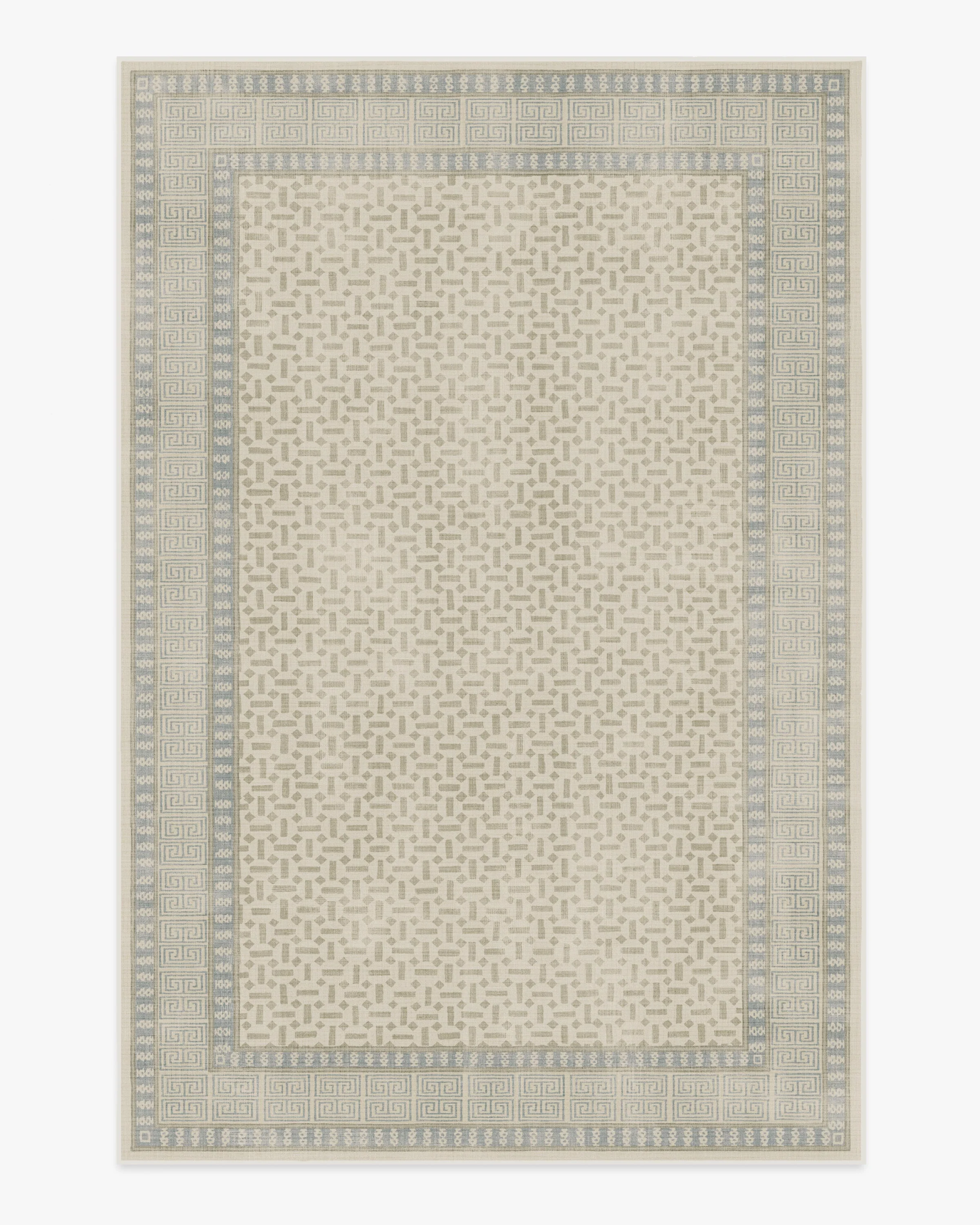 Kairos Ivory & Blue Rug - Image 2
