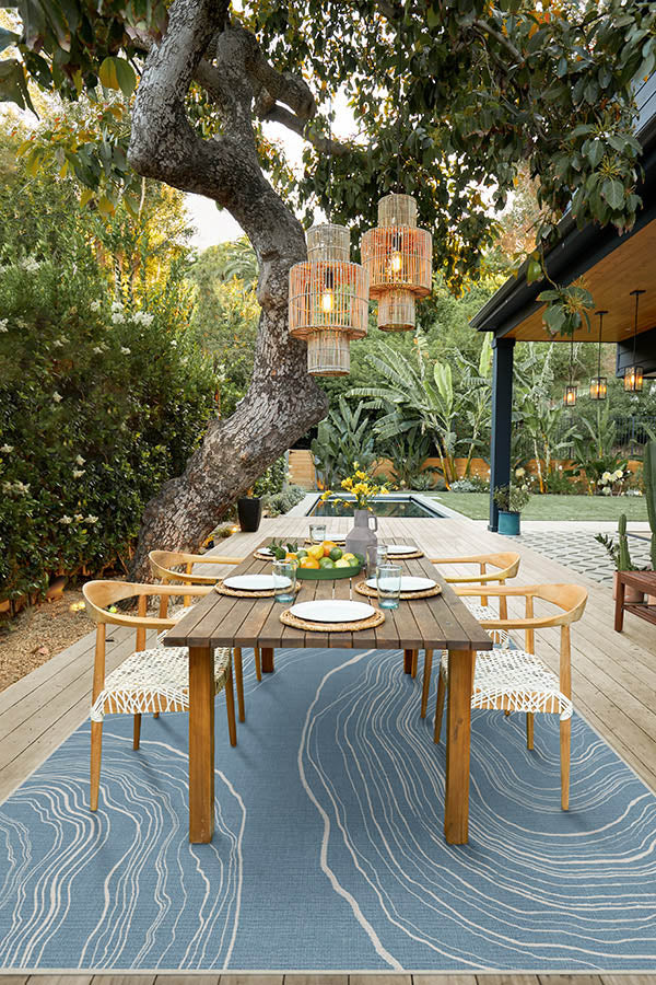 Kalder Slate Blue Outdoor Rug - Image 6