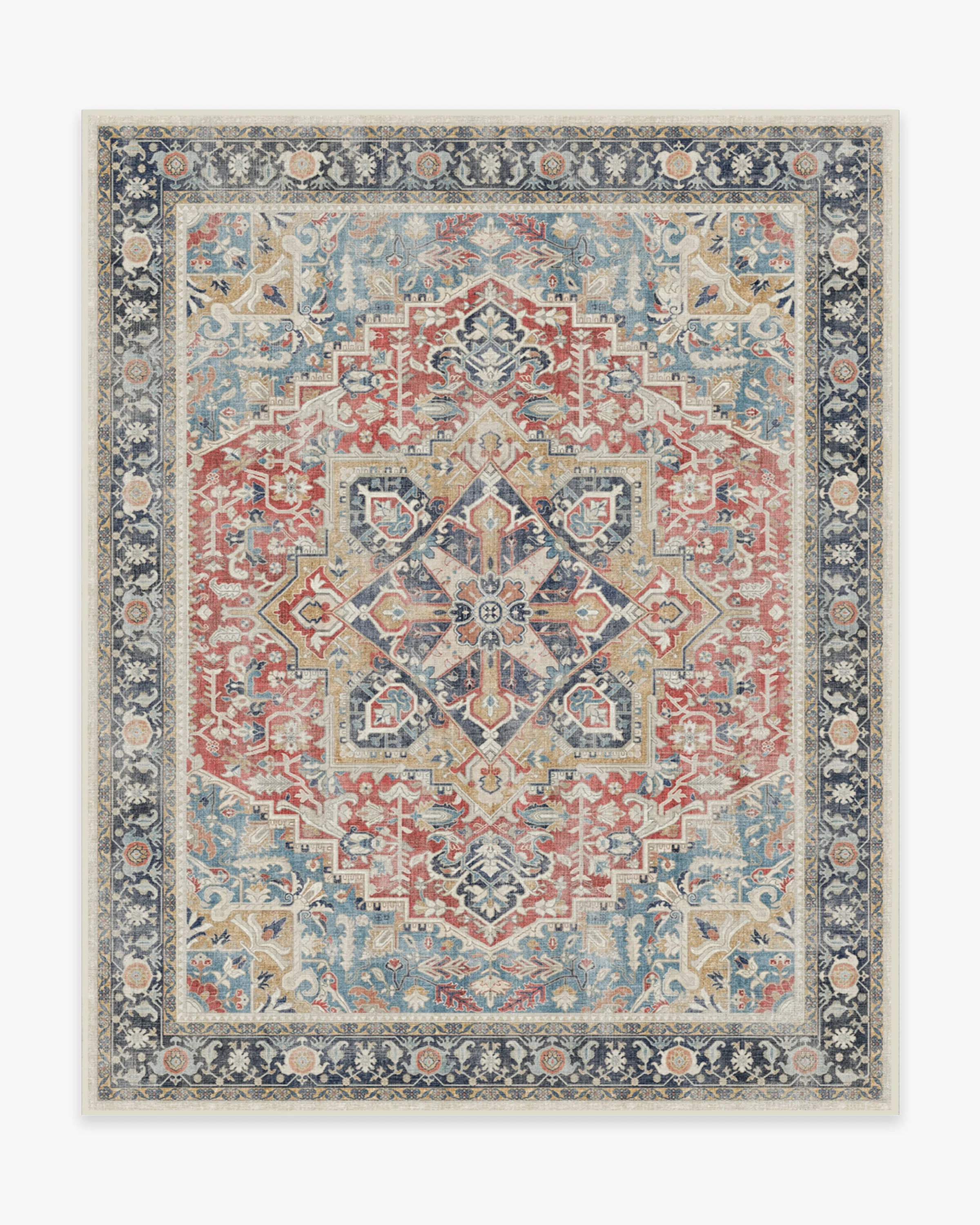 Kamran Cayenne Red Rug - Image 9