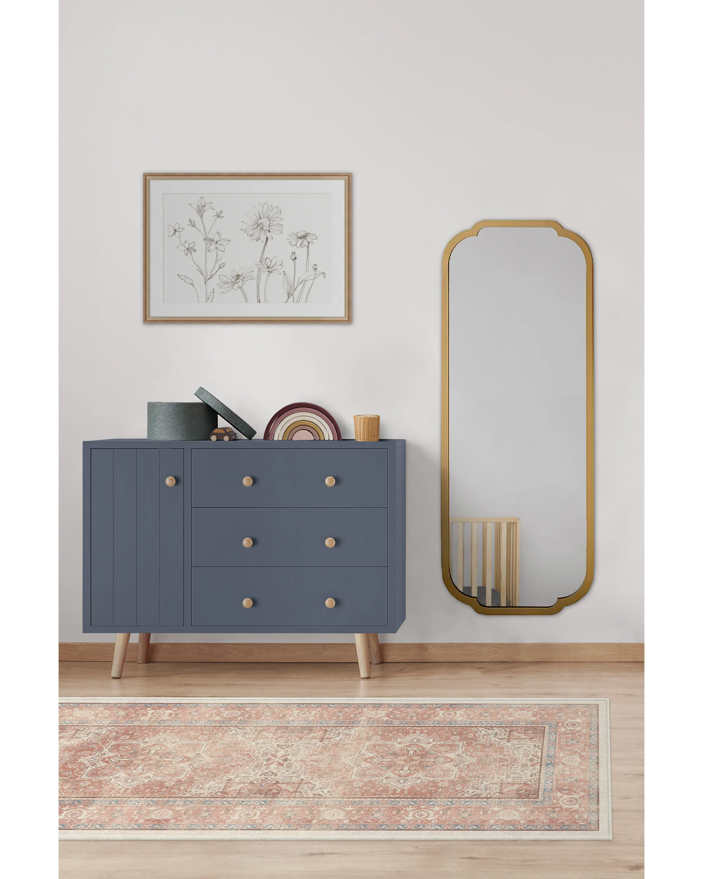 Kamran Rose Flatwoven Rug - Image 4
