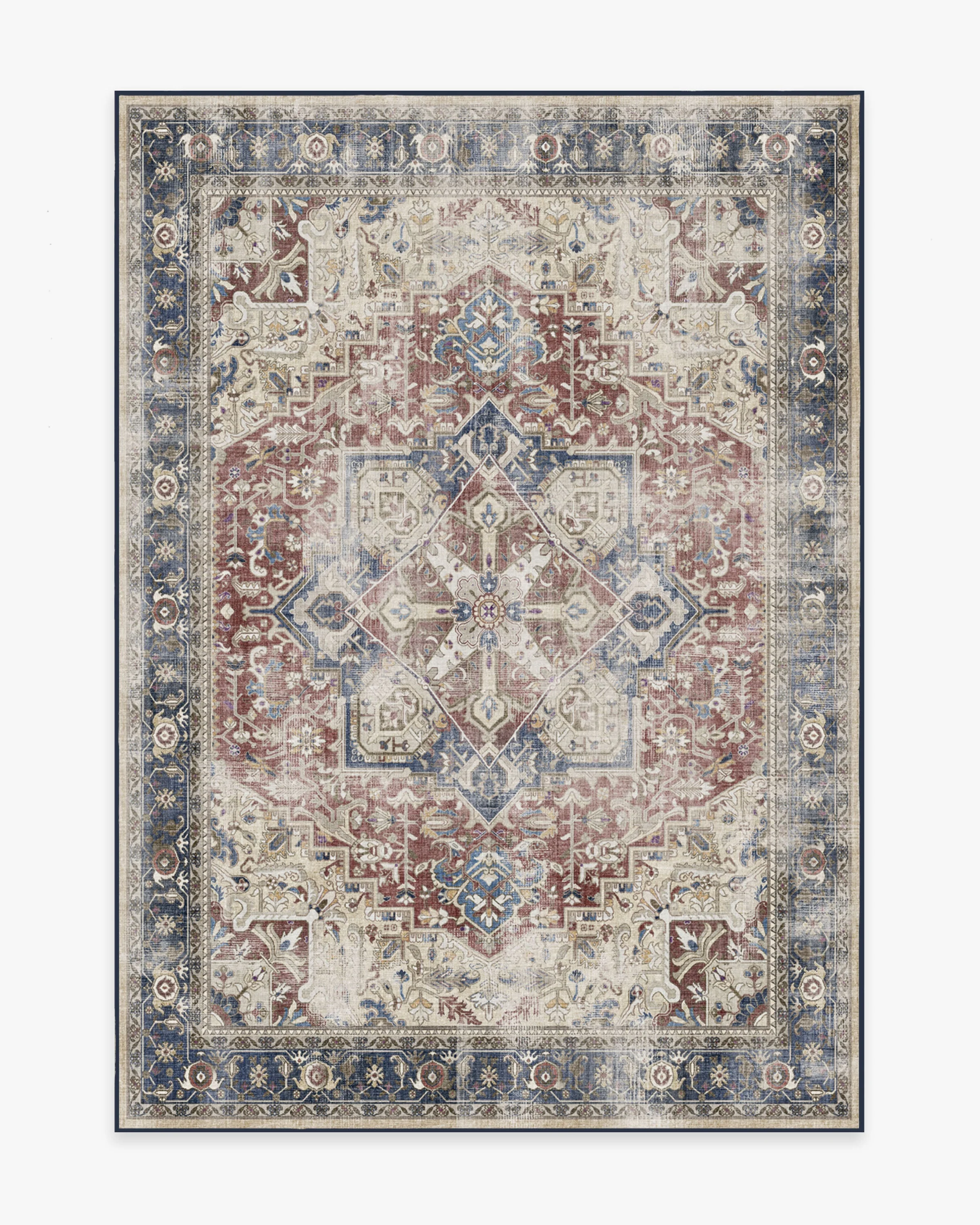 Kamran Royal Blue Flatwoven Rug