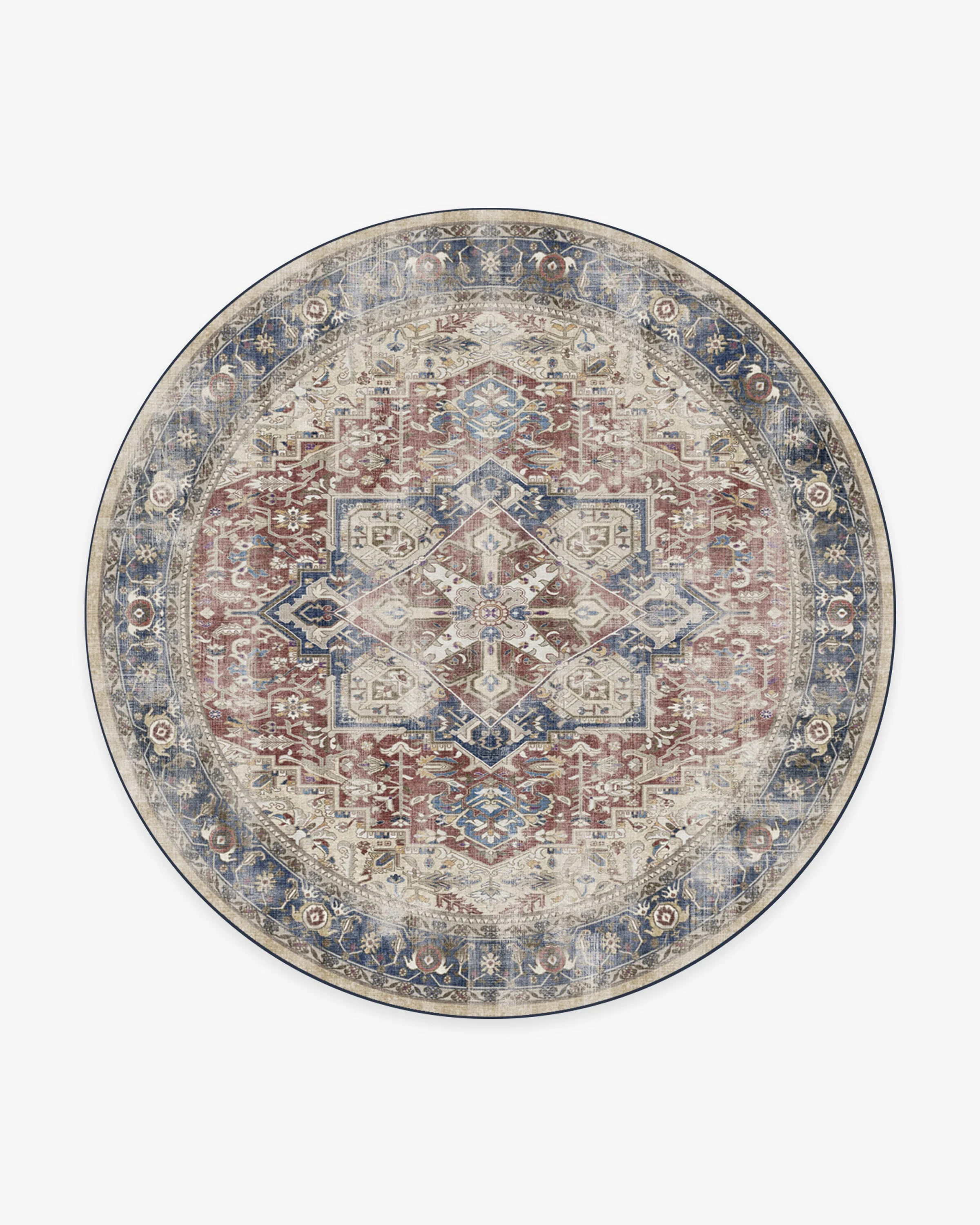 Kamran Royal Blue Flatwoven Rug - Image 20