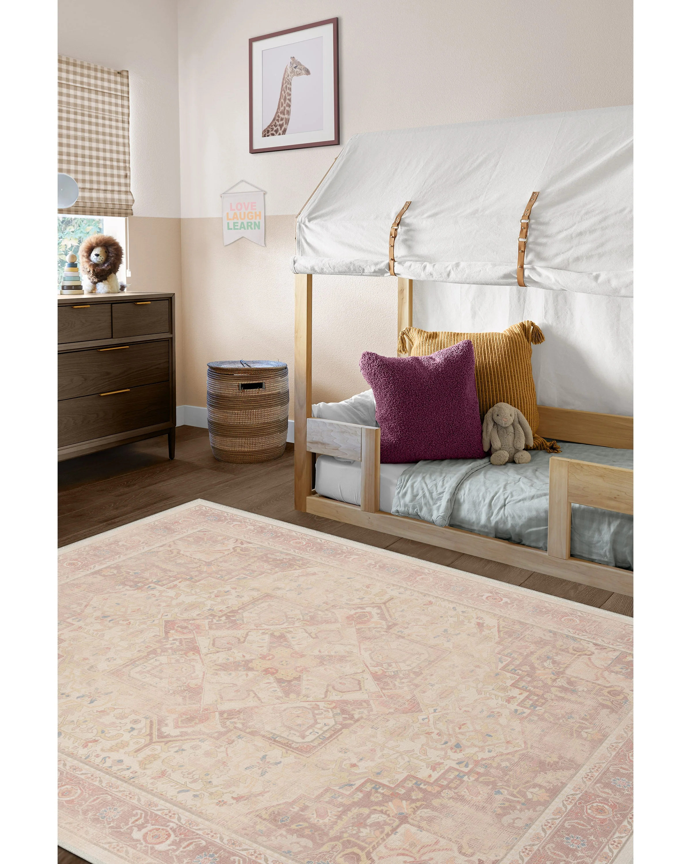 Kamran Soft Pink Flatwoven Rug - Image 3