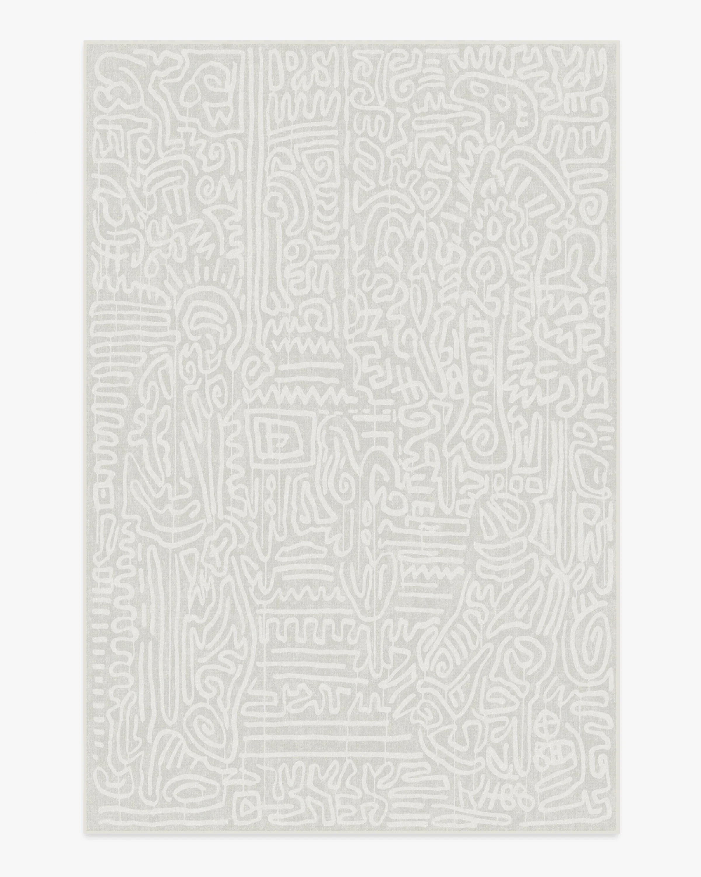 Freestyle Pearl Flatwoven Rug by Keith Haring - Image 13