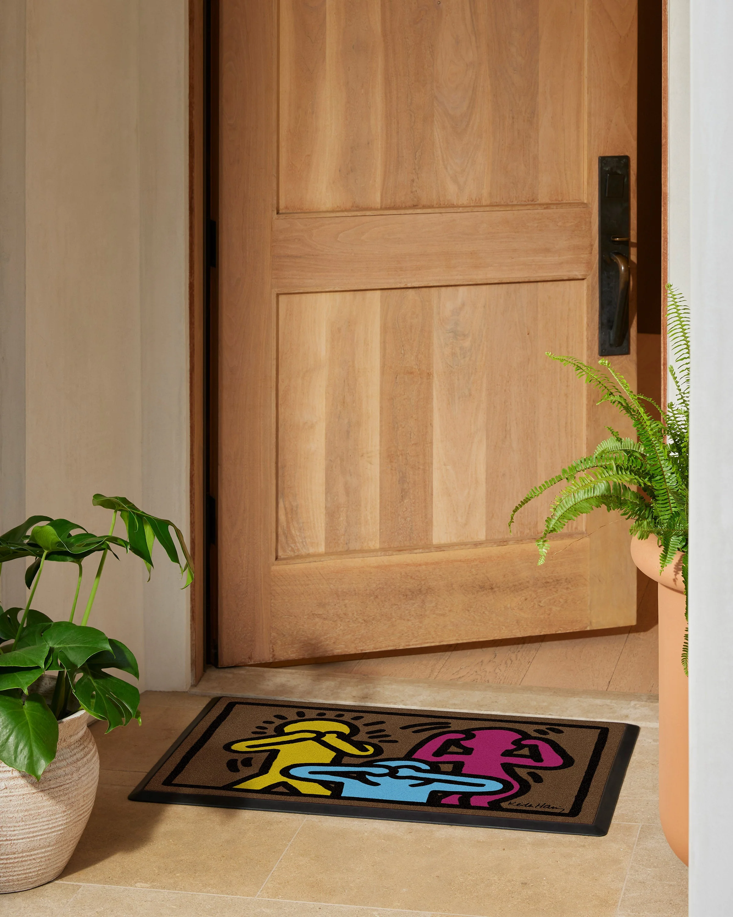 No Evil Multicolor Doormat by Keith Haring - Image 3
