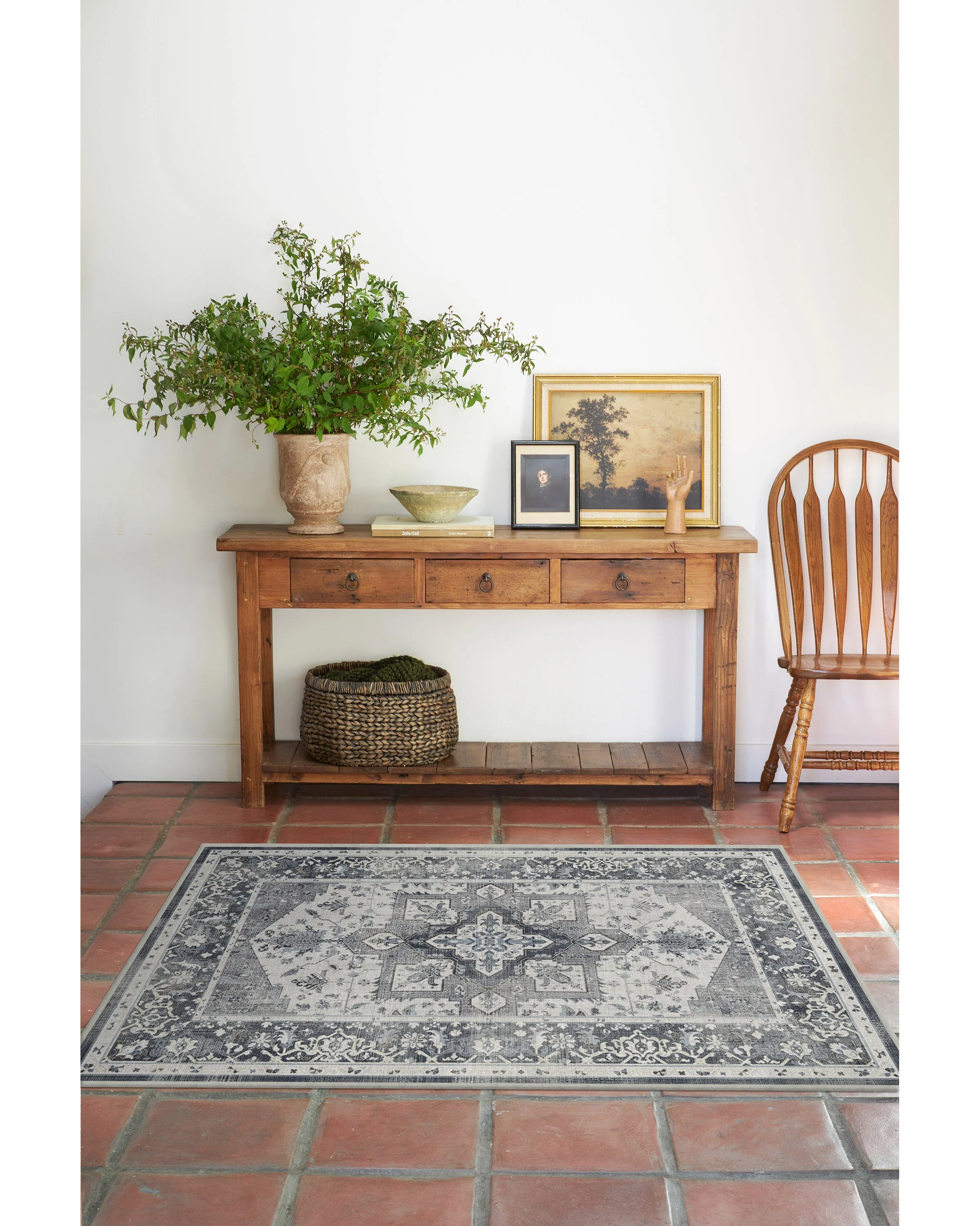 Kira Stone Blue Flatwoven Rug - Image 6
