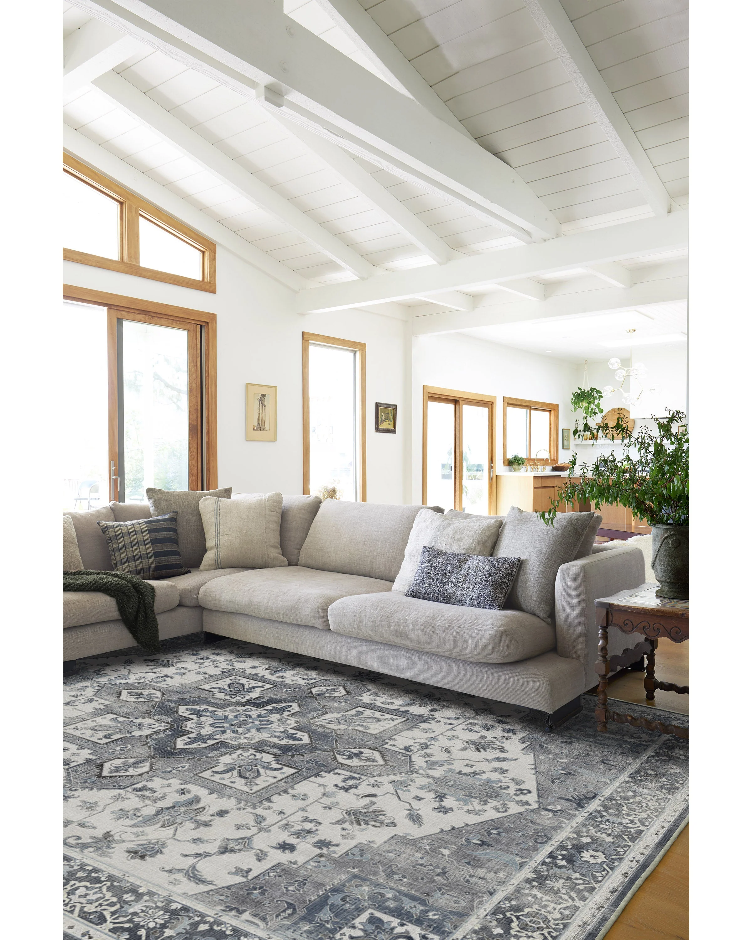 Kira Stone Blue Flatwoven Rug - Image 8