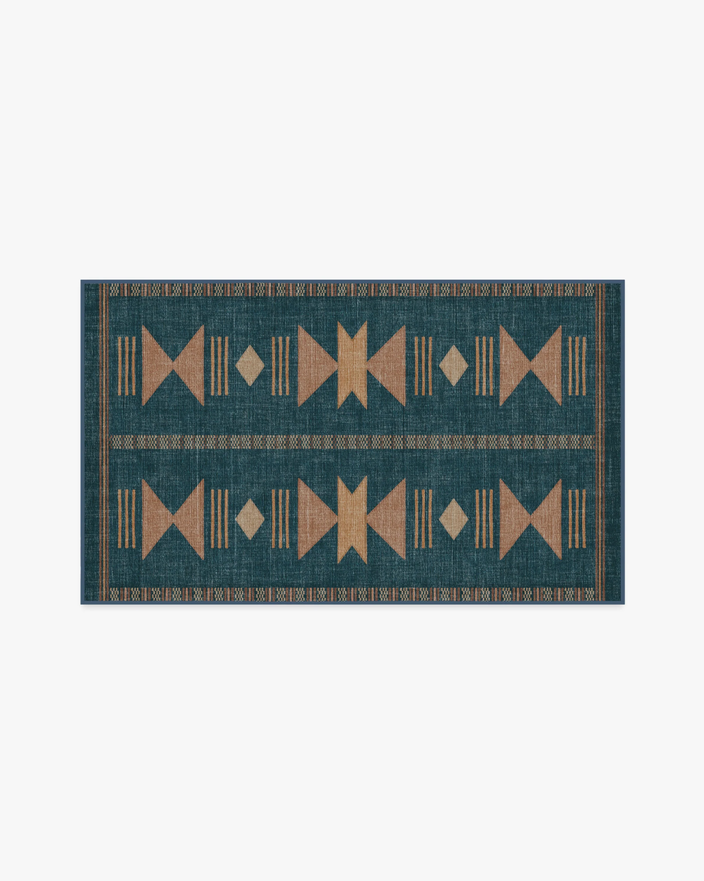 Lark Blue & Rose Flatwoven Rug - Image 12