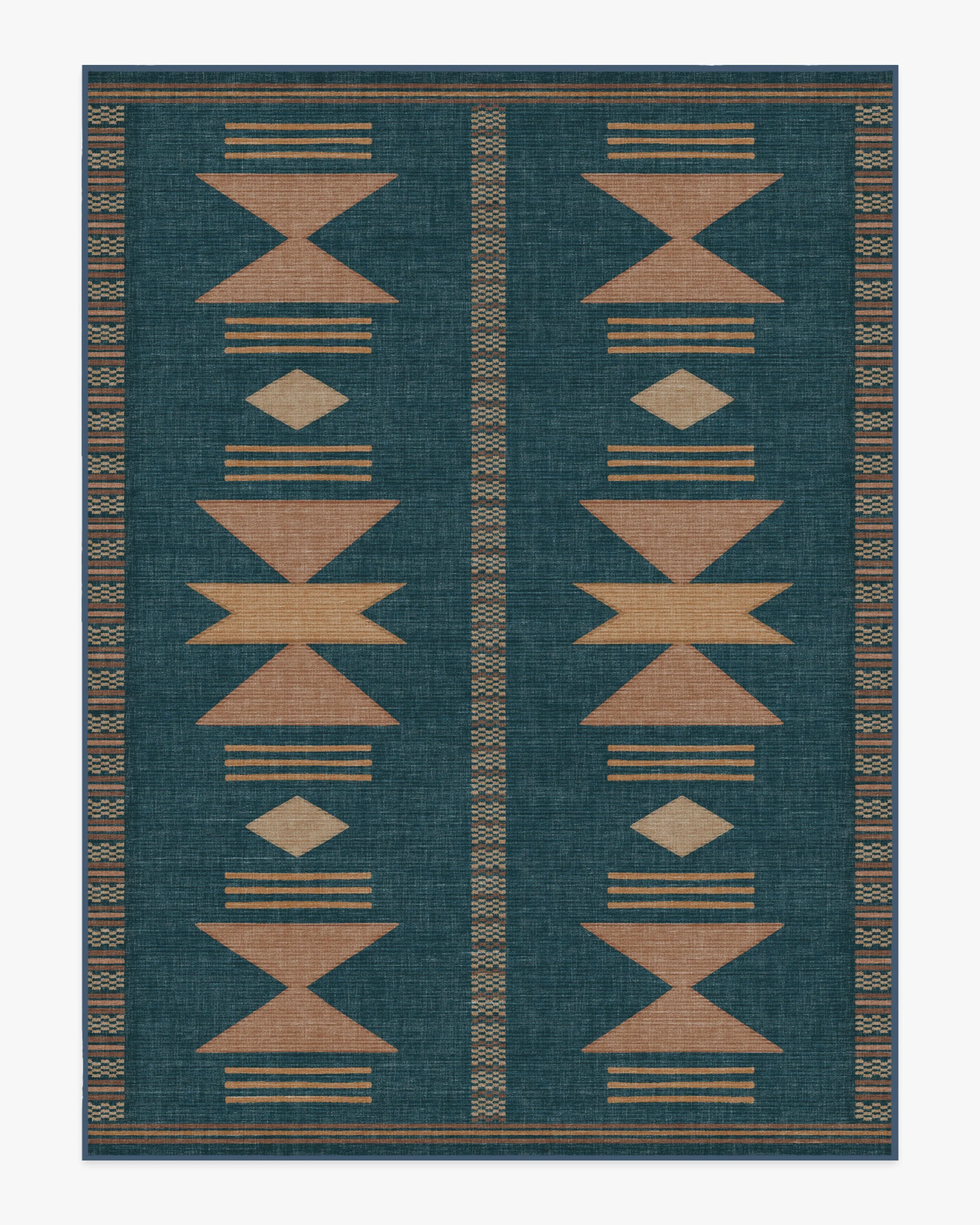 Lark Blue & Rose Flatwoven Rug - Image 16
