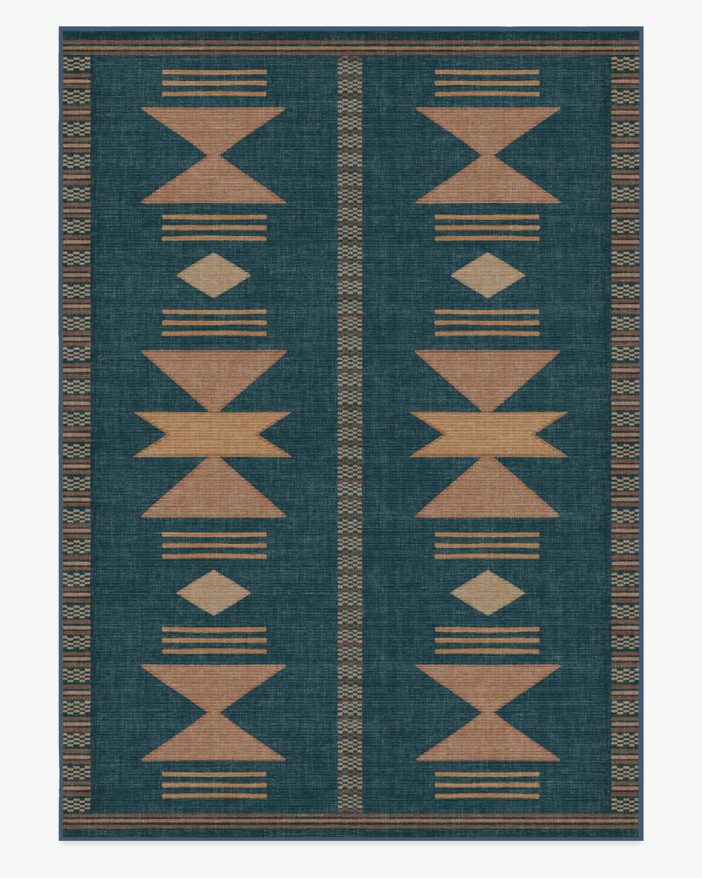Lark Blue & Rose Flatwoven Rug - Image 17