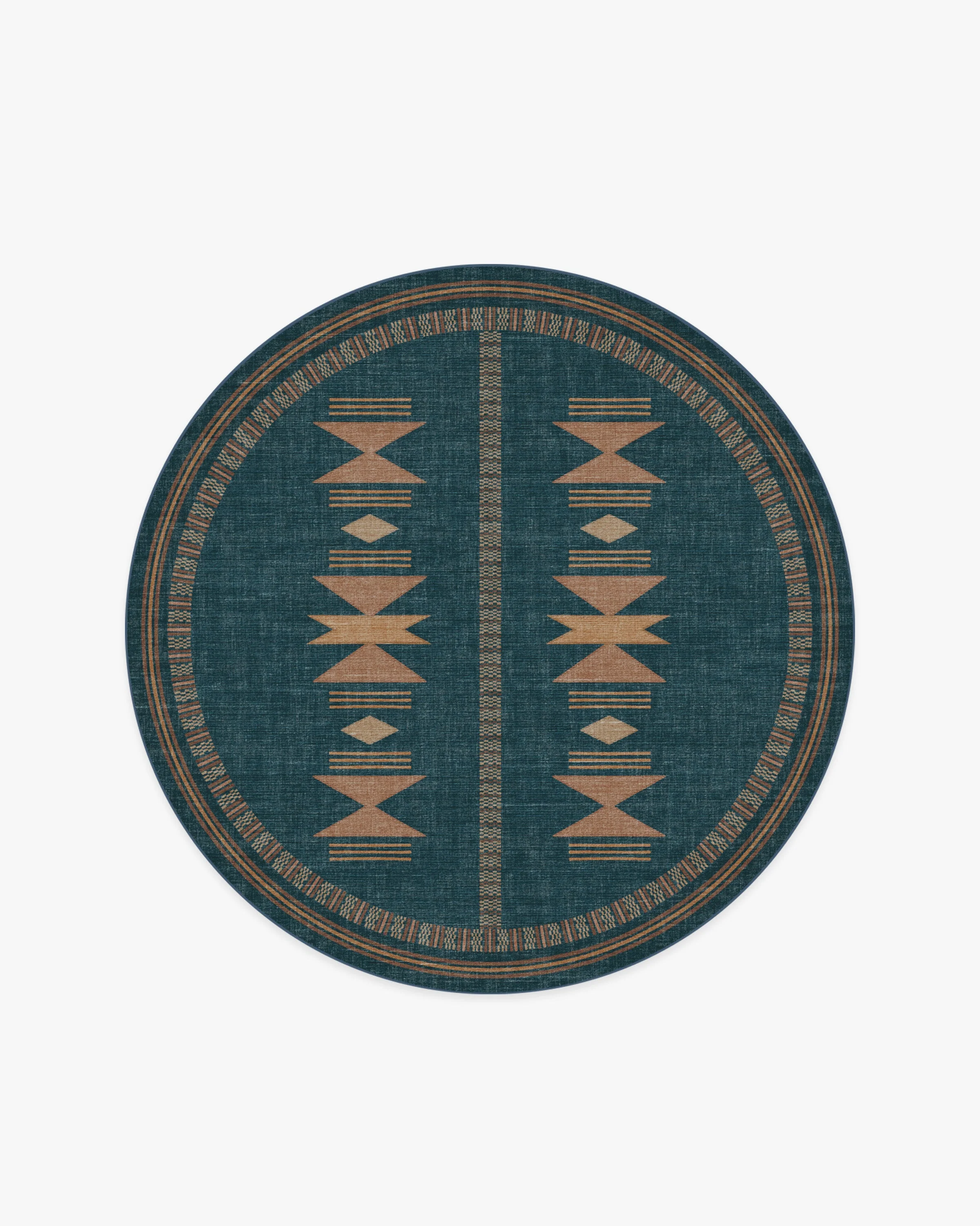 Lark Blue & Rose Flatwoven Rug - Image 18