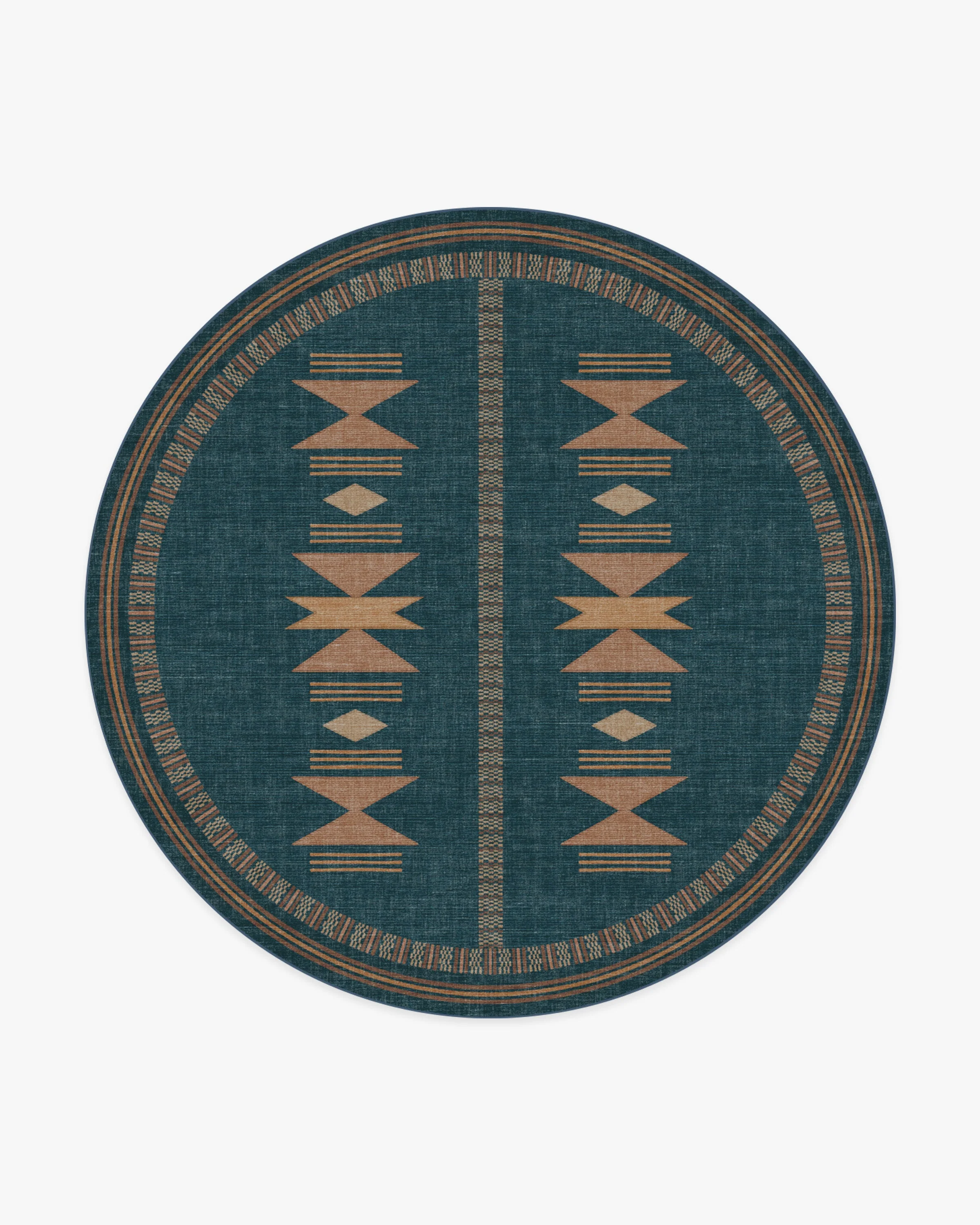 Lark Blue & Rose Flatwoven Rug - Image 19
