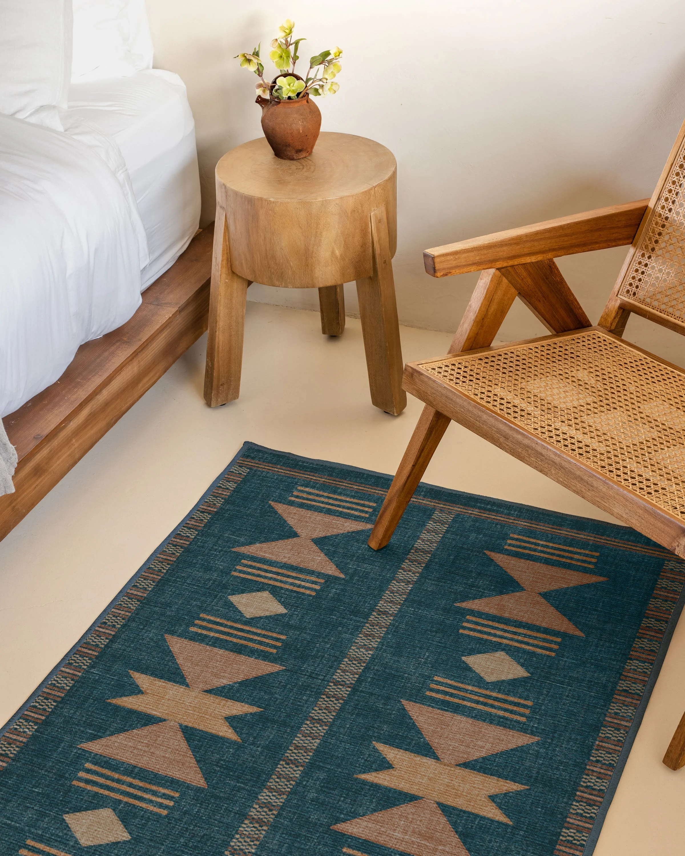 Lark Blue & Rose Rug - Image 18