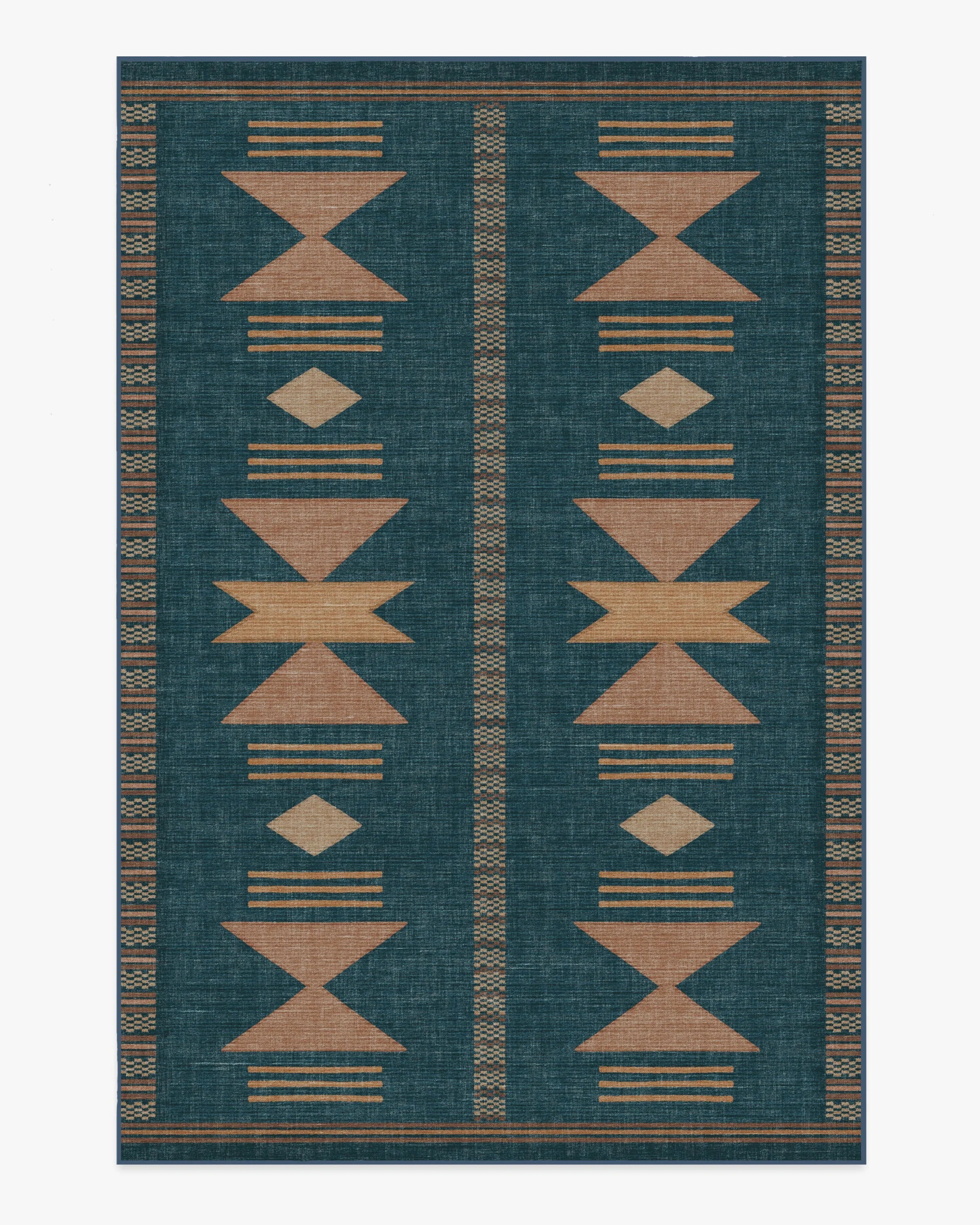 Lark Blue & Rose Rug - Image 7