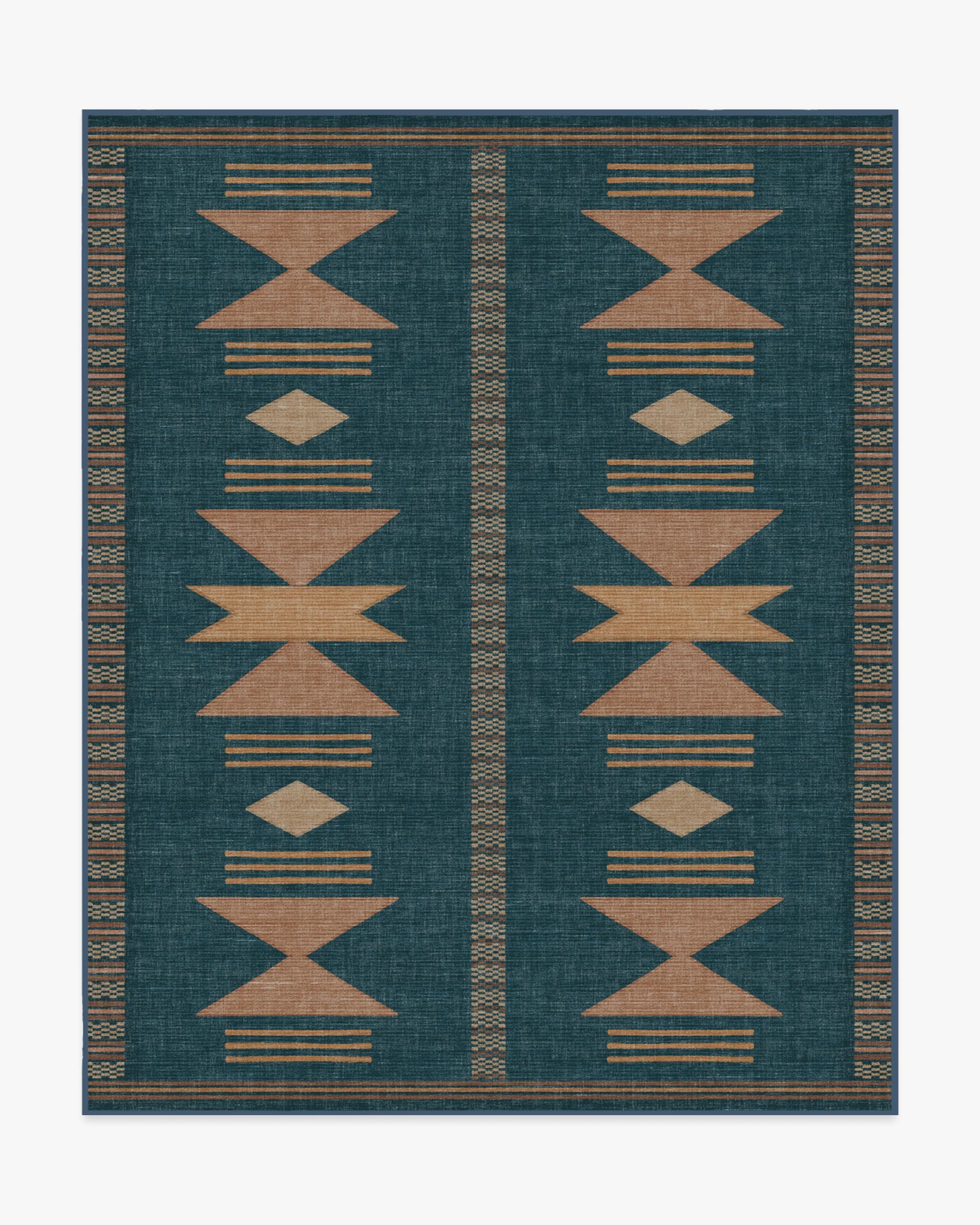 Lark Blue & Rose Rug - Image 8