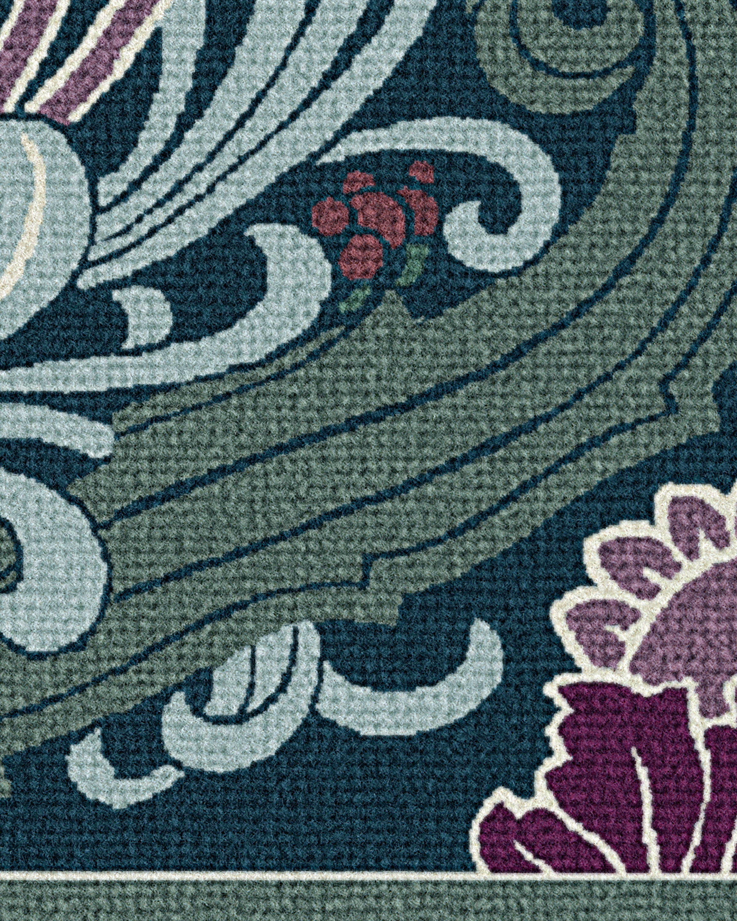 Flourish Teal Doormat by Liberty - Image 3