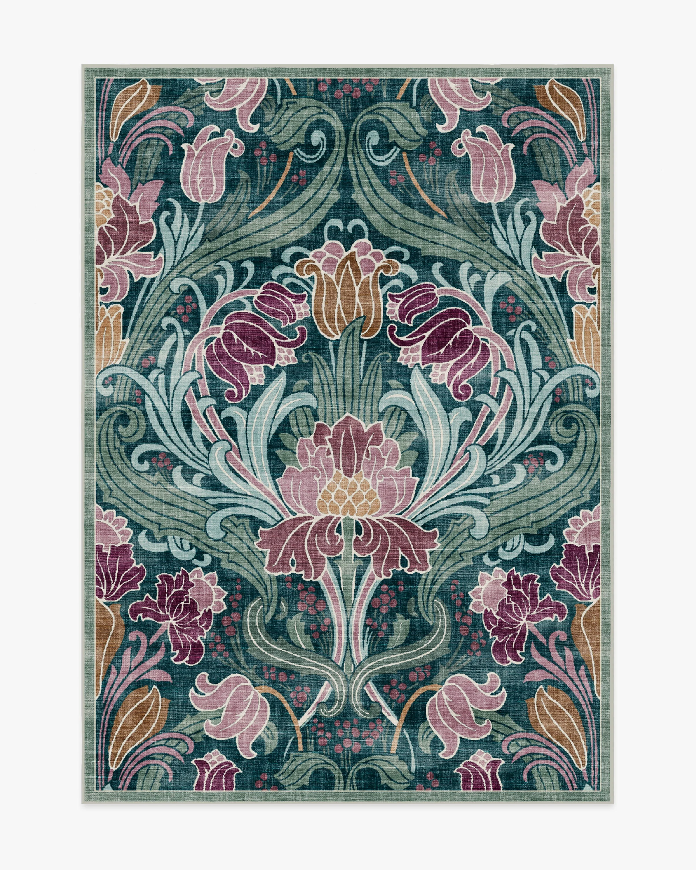 Flourish Teal Rug by Liberty