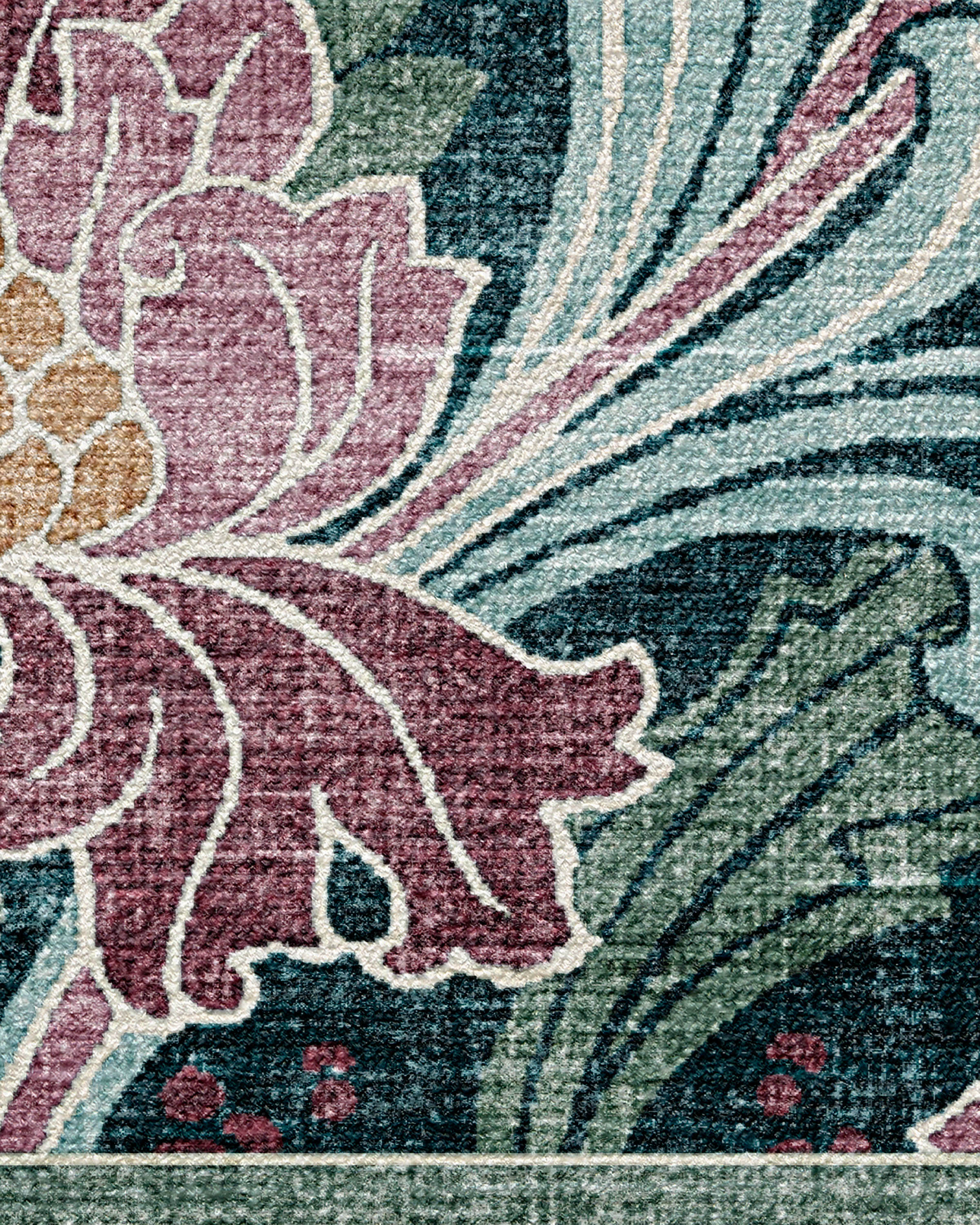 Flourish Teal Rug by Liberty - Image 6