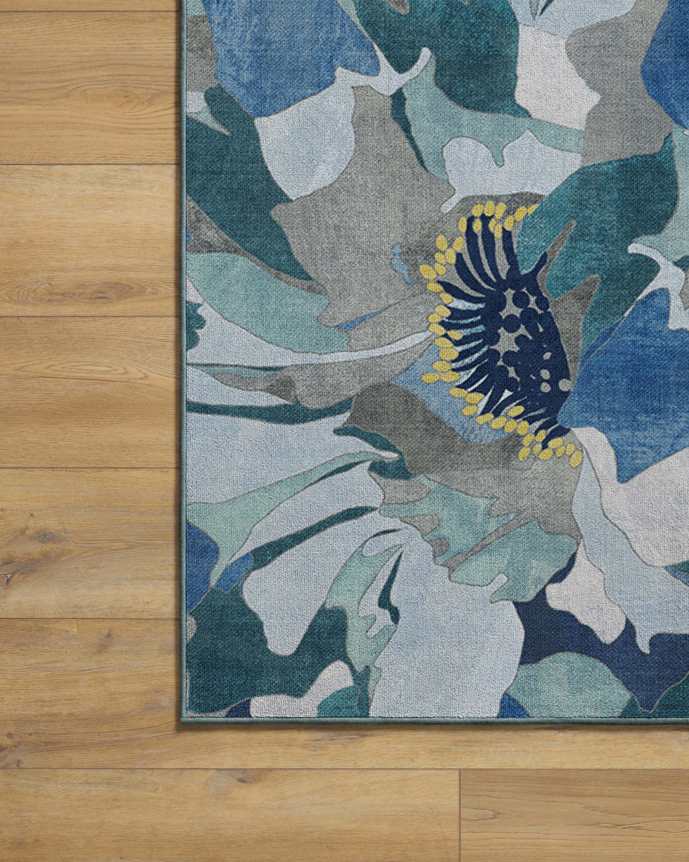Peony Promenade Slate Blue Rug by Liberty - Image 8