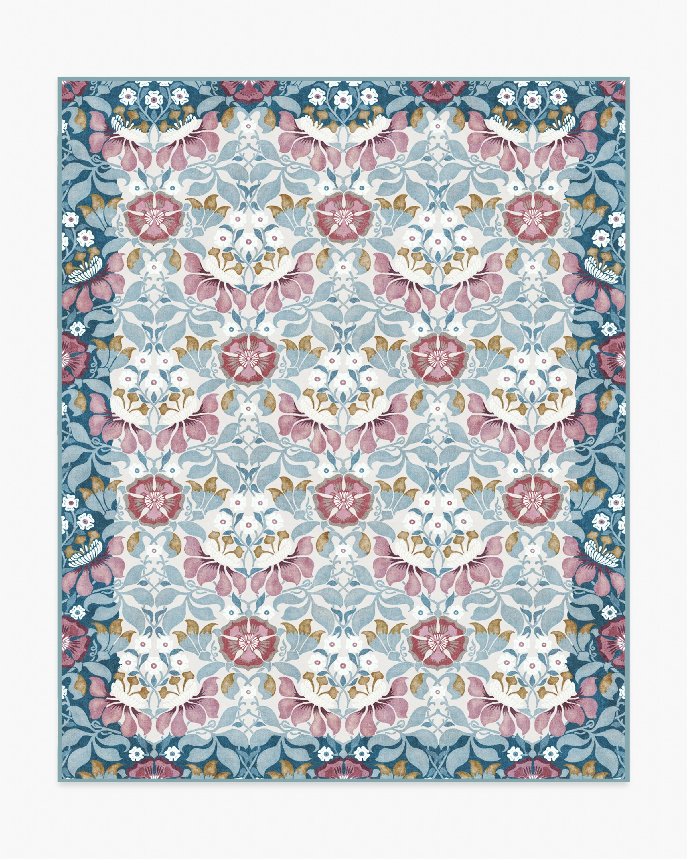 Persephone Ivory & Blue Rug by Liberty - Image 16