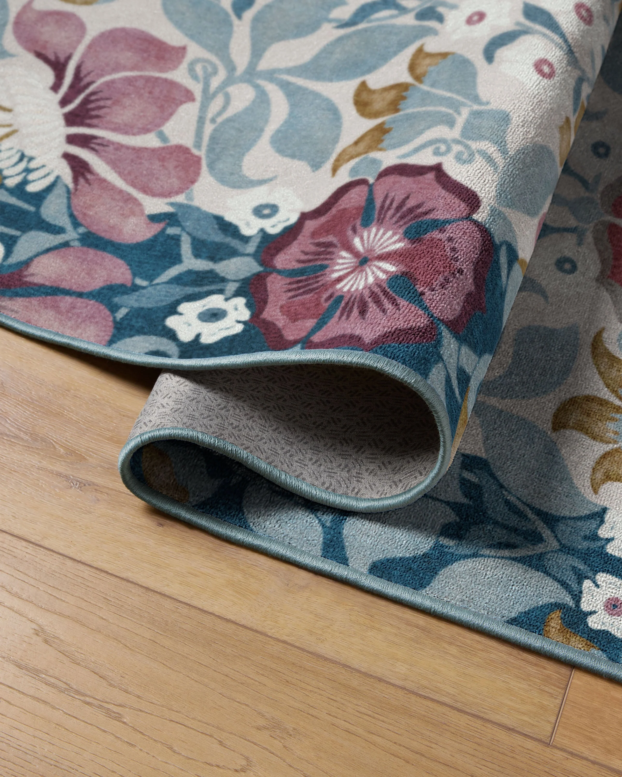 Persephone Ivory & Blue Rug by Liberty - Image 7