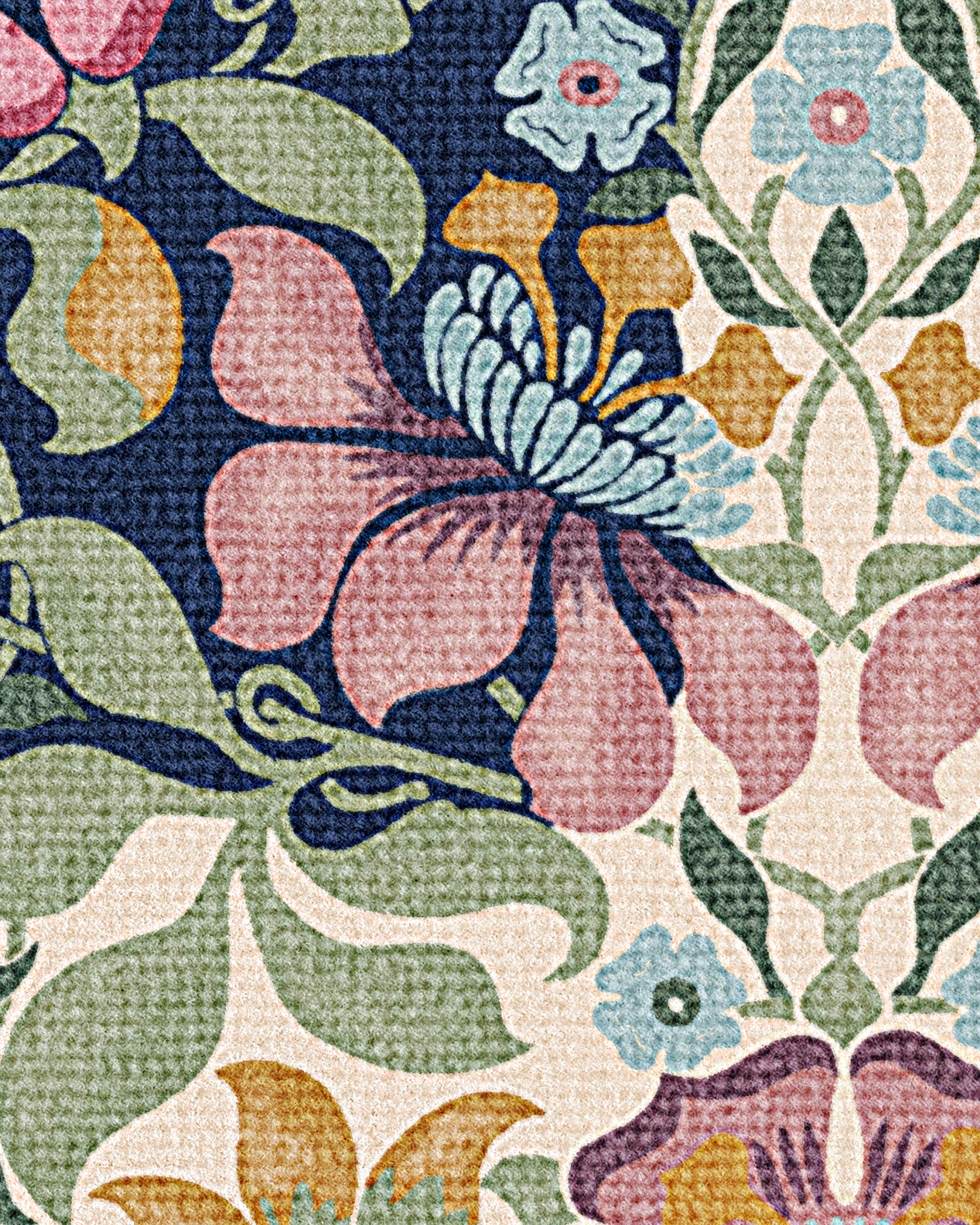 Persephone Midnight & Cream Large Doormat by Liberty - Image 3
