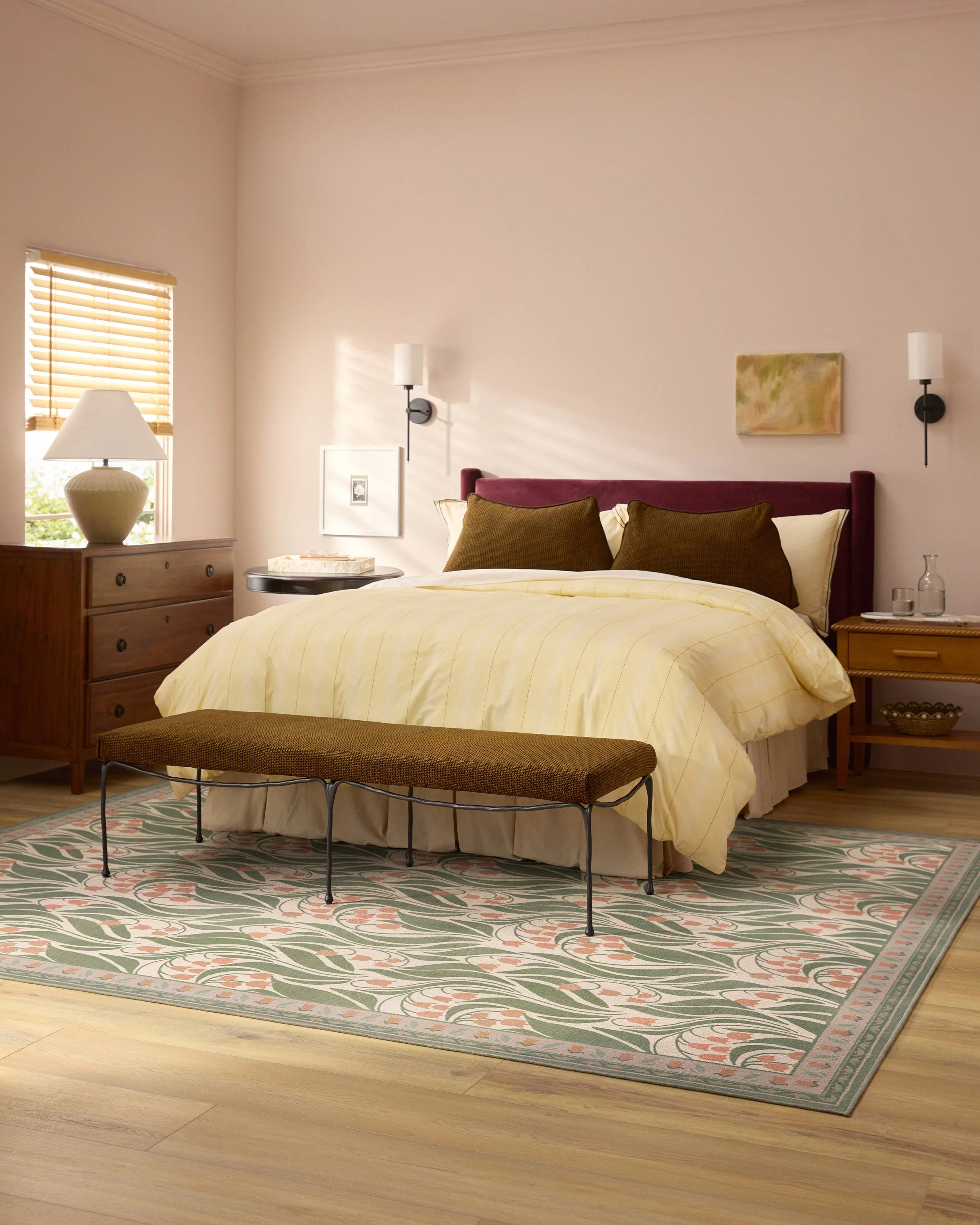 Lila Cream & Coral Rug - Image 10