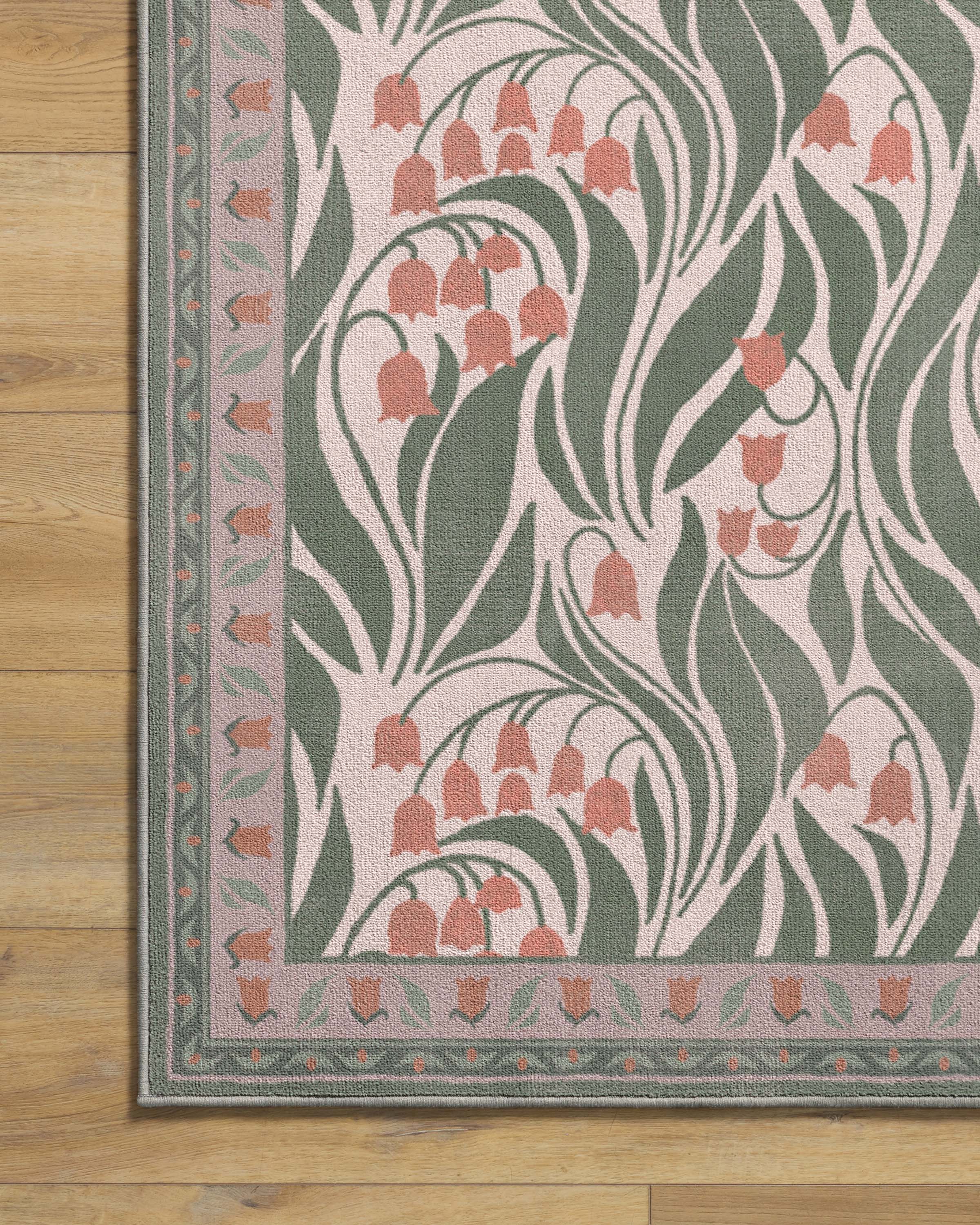 Lila Cream & Coral Rug - Image 14