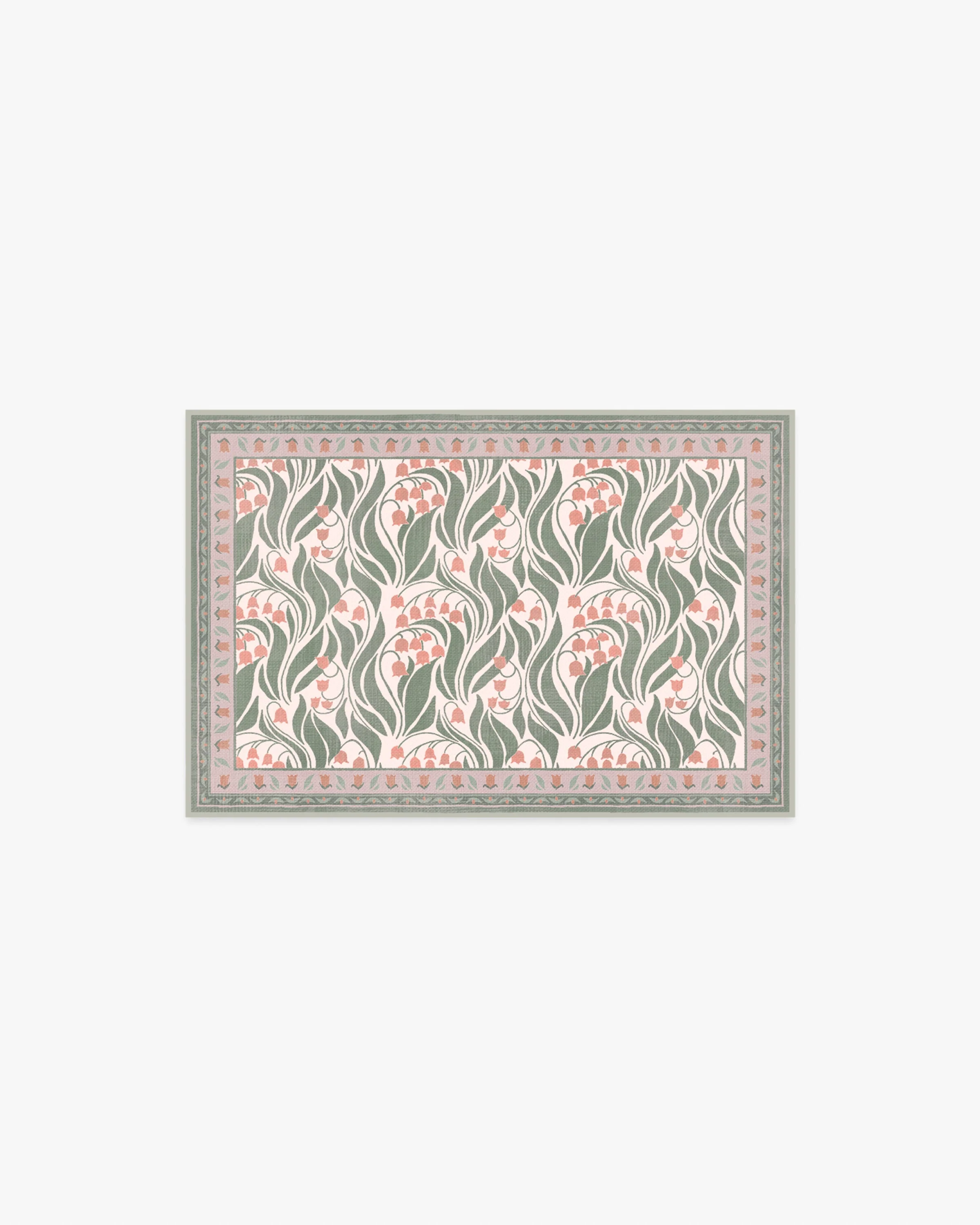 Lila Cream & Coral Rug - Image 2