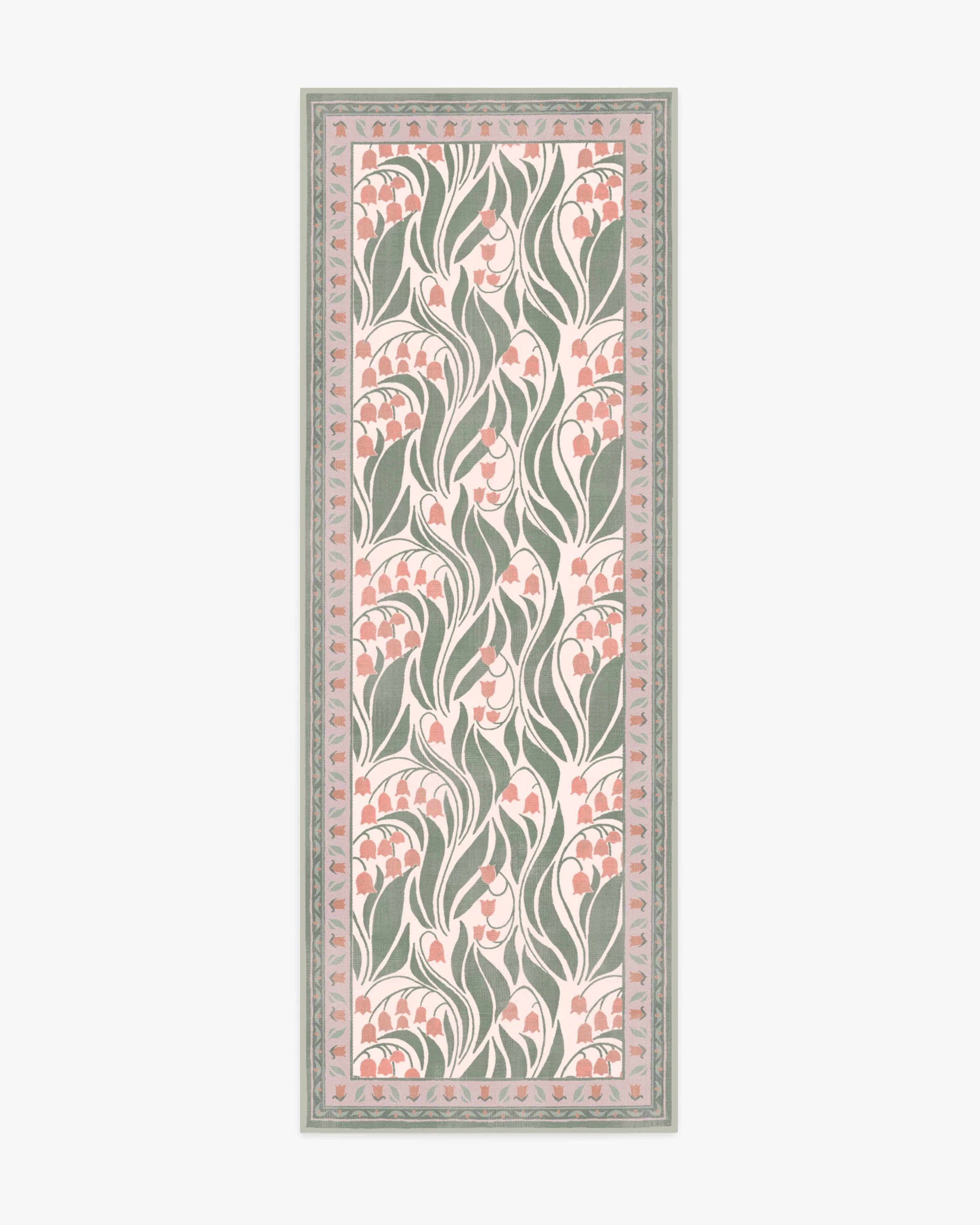 Lila Cream & Coral Rug - Image 3