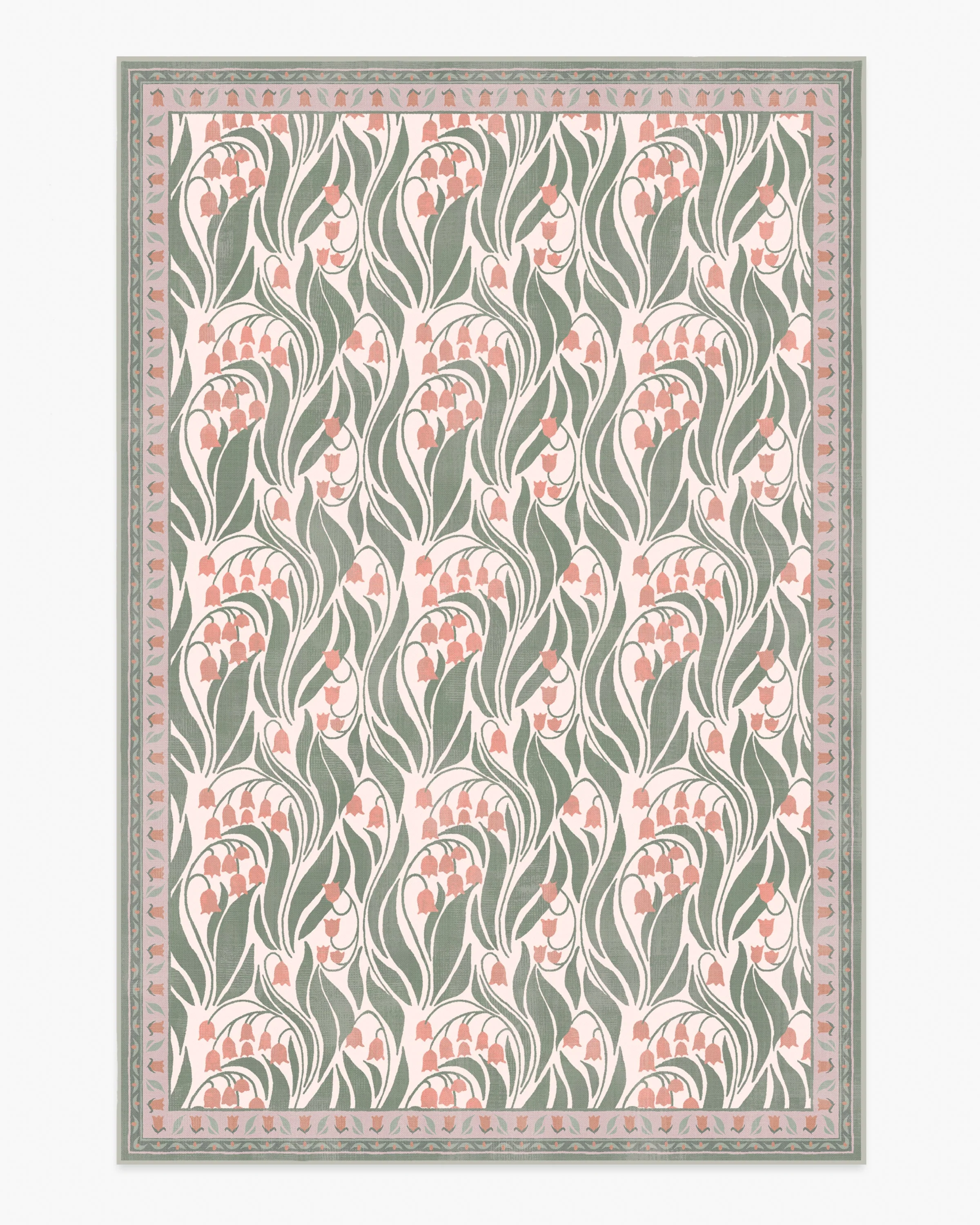 Lila Cream & Coral Rug - Image 5