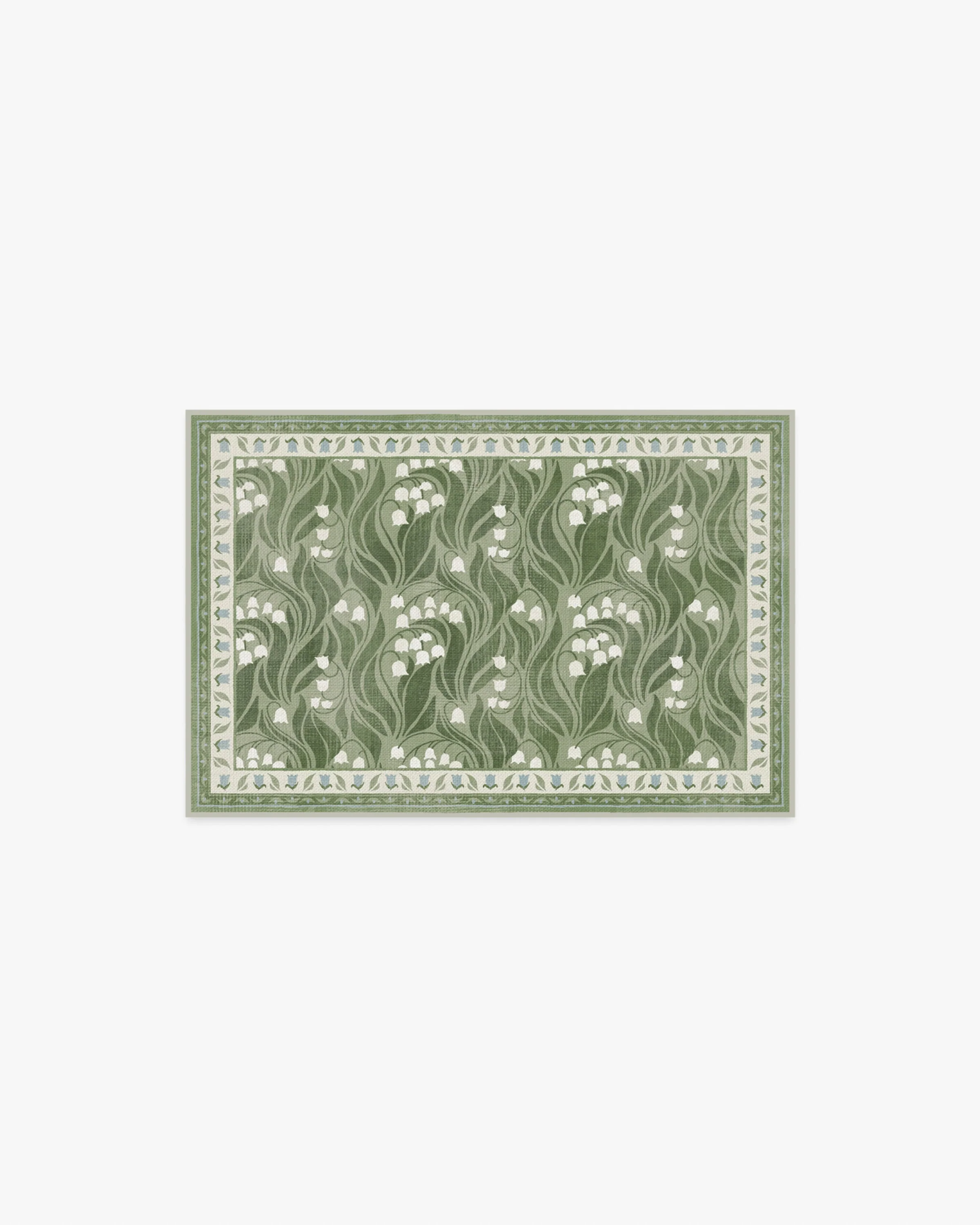 Lila Green & Ivory Rug - Image 2