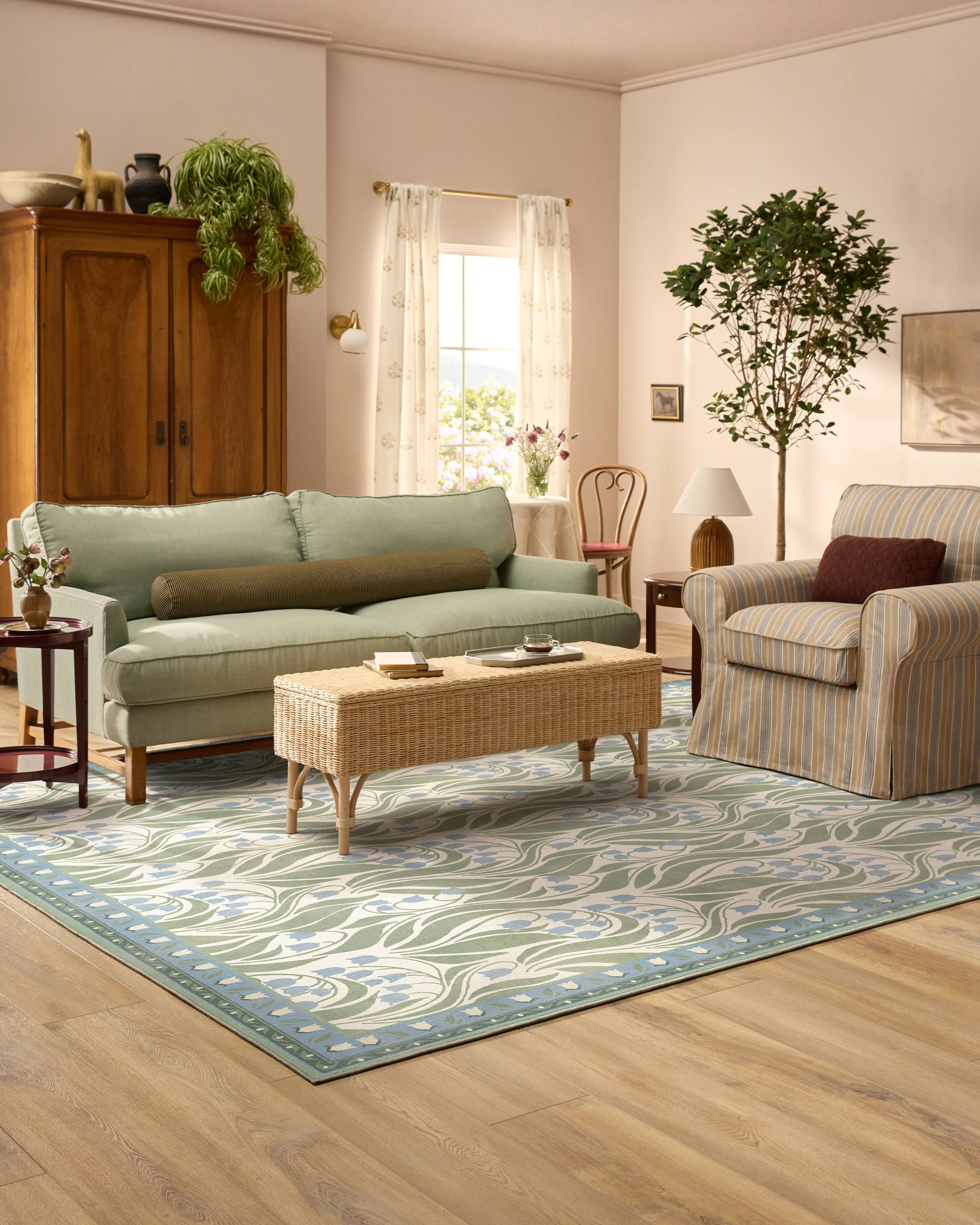 Lila Ivory & Soft Blue Flatwoven Rug - Image 11
