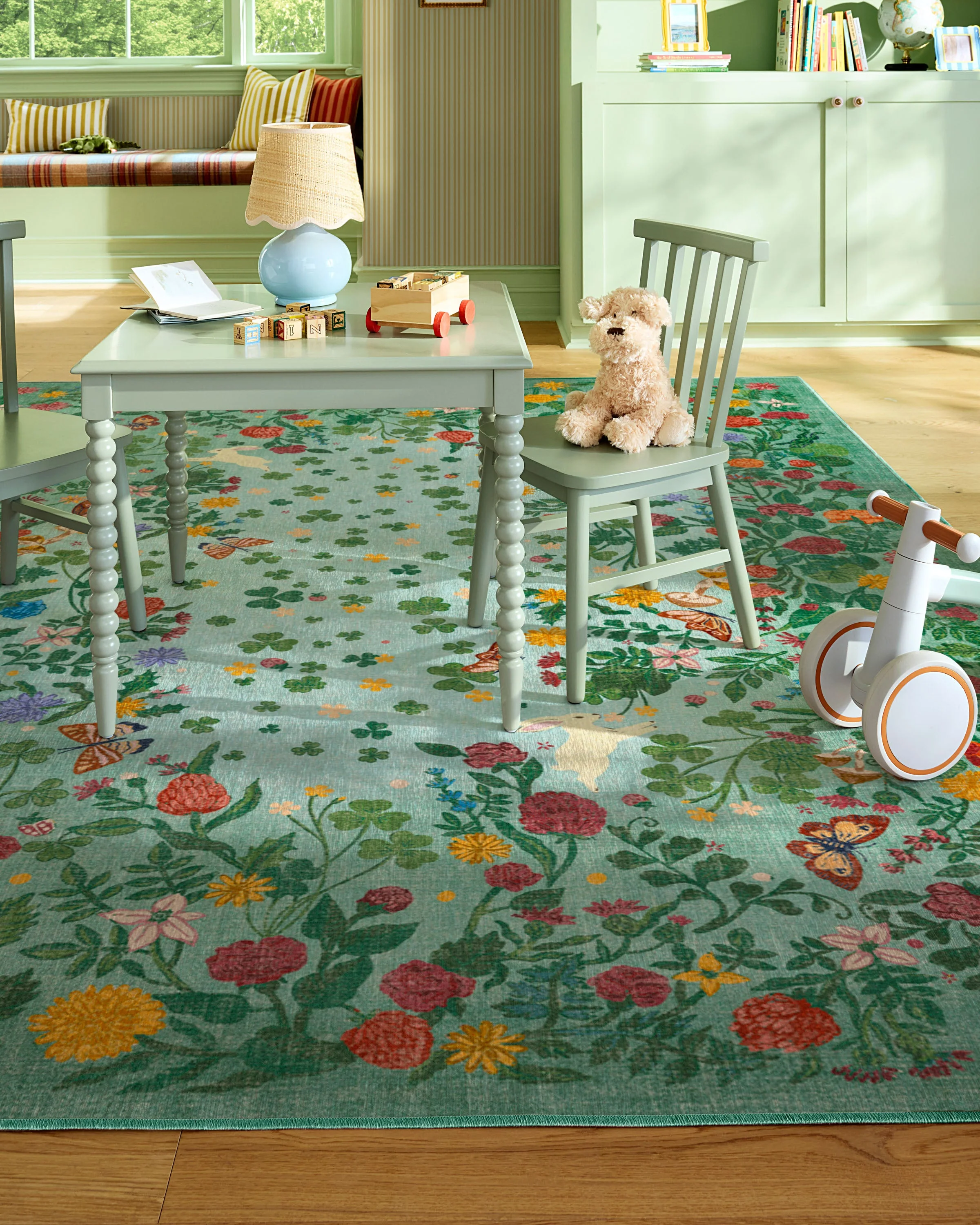Lily Pad Meadow Multicolor Flatwoven Rug - Image 2