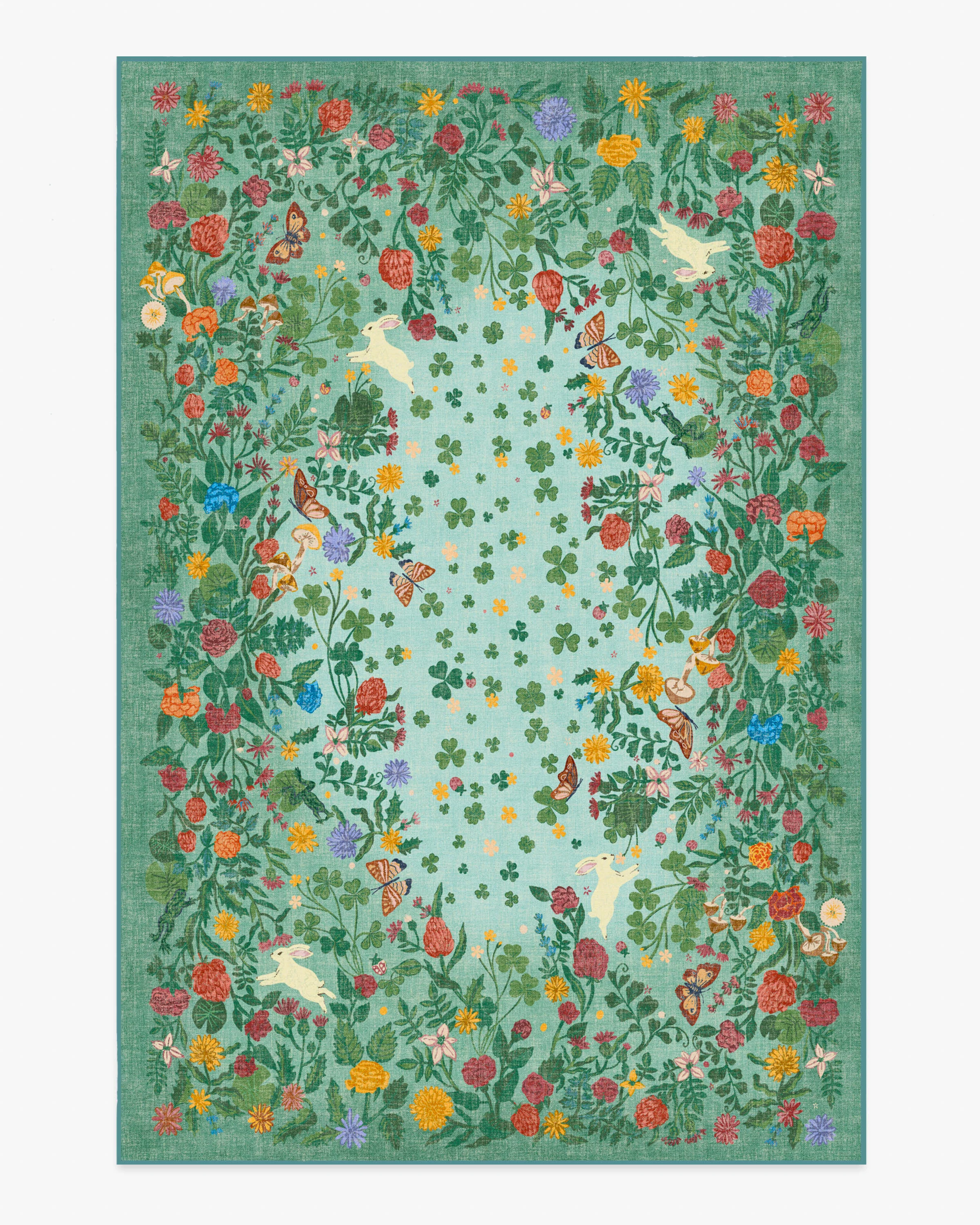 Lily Pad Meadow Multicolor Flatwoven Rug - Image 7