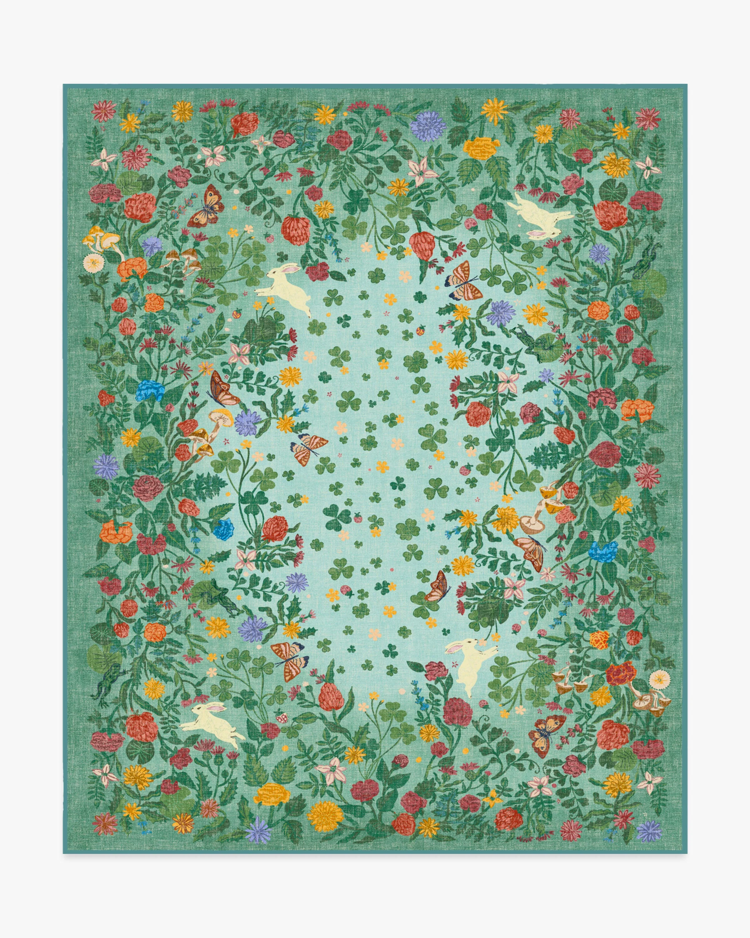 Lily Pad Meadow Multicolor Rug - Image 9