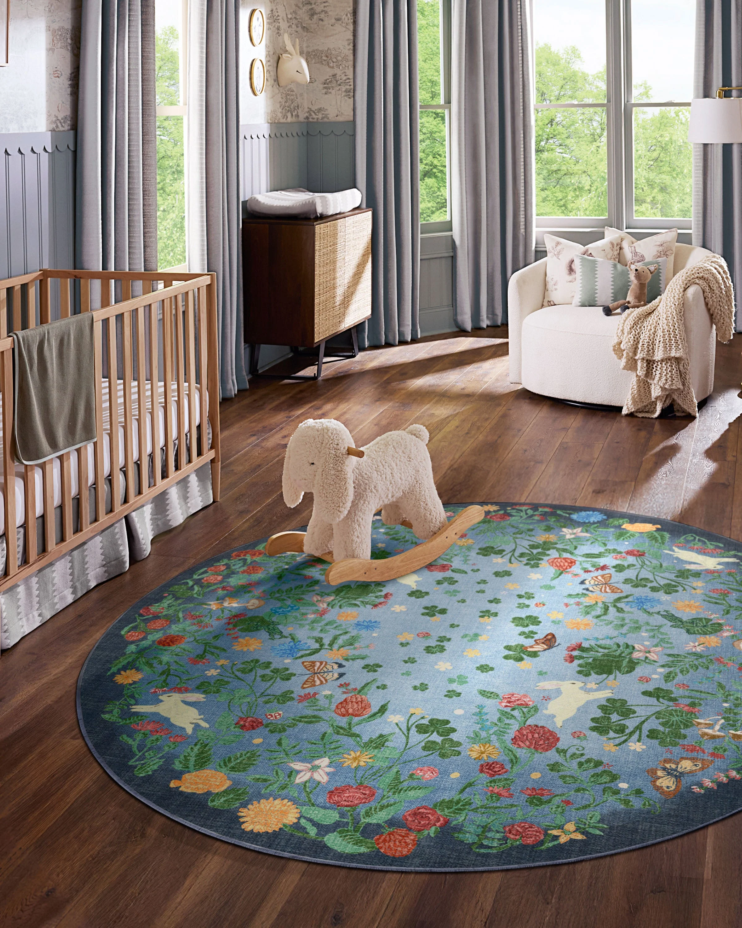 Lily Pad Midnight Multicolor Rug - Image 11