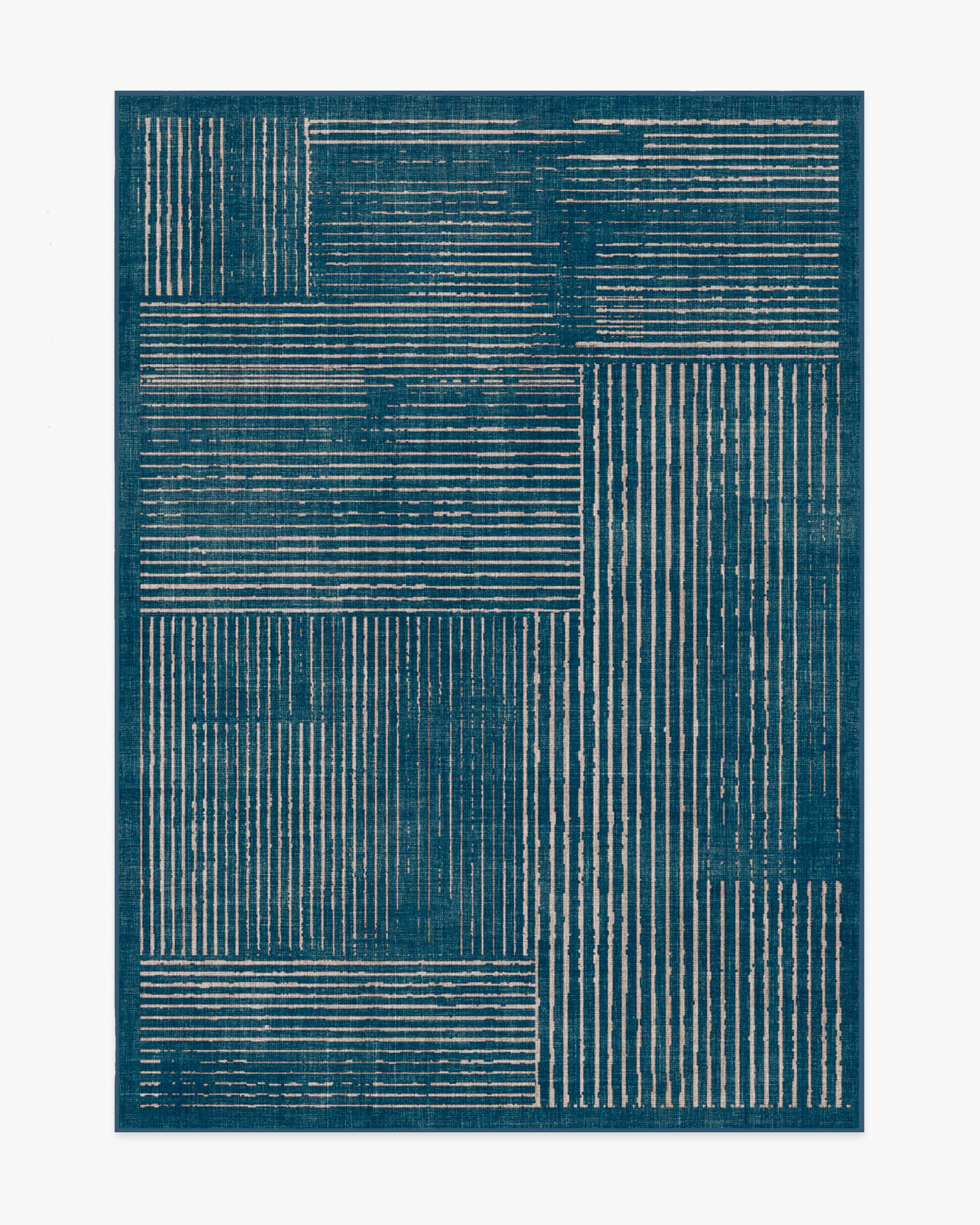 Linear Oasis Blue Rug