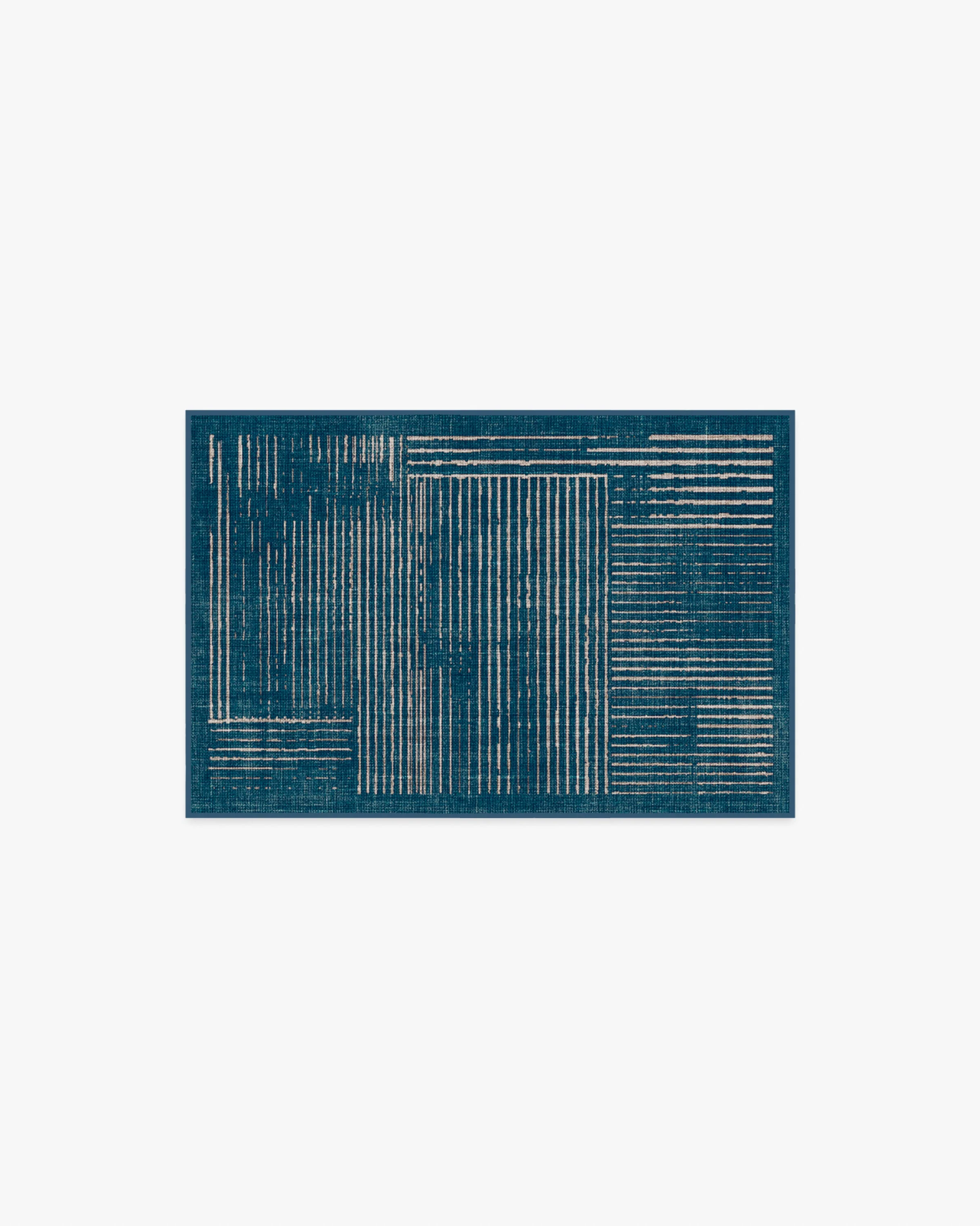 Linear Oasis Blue Rug - Image 2